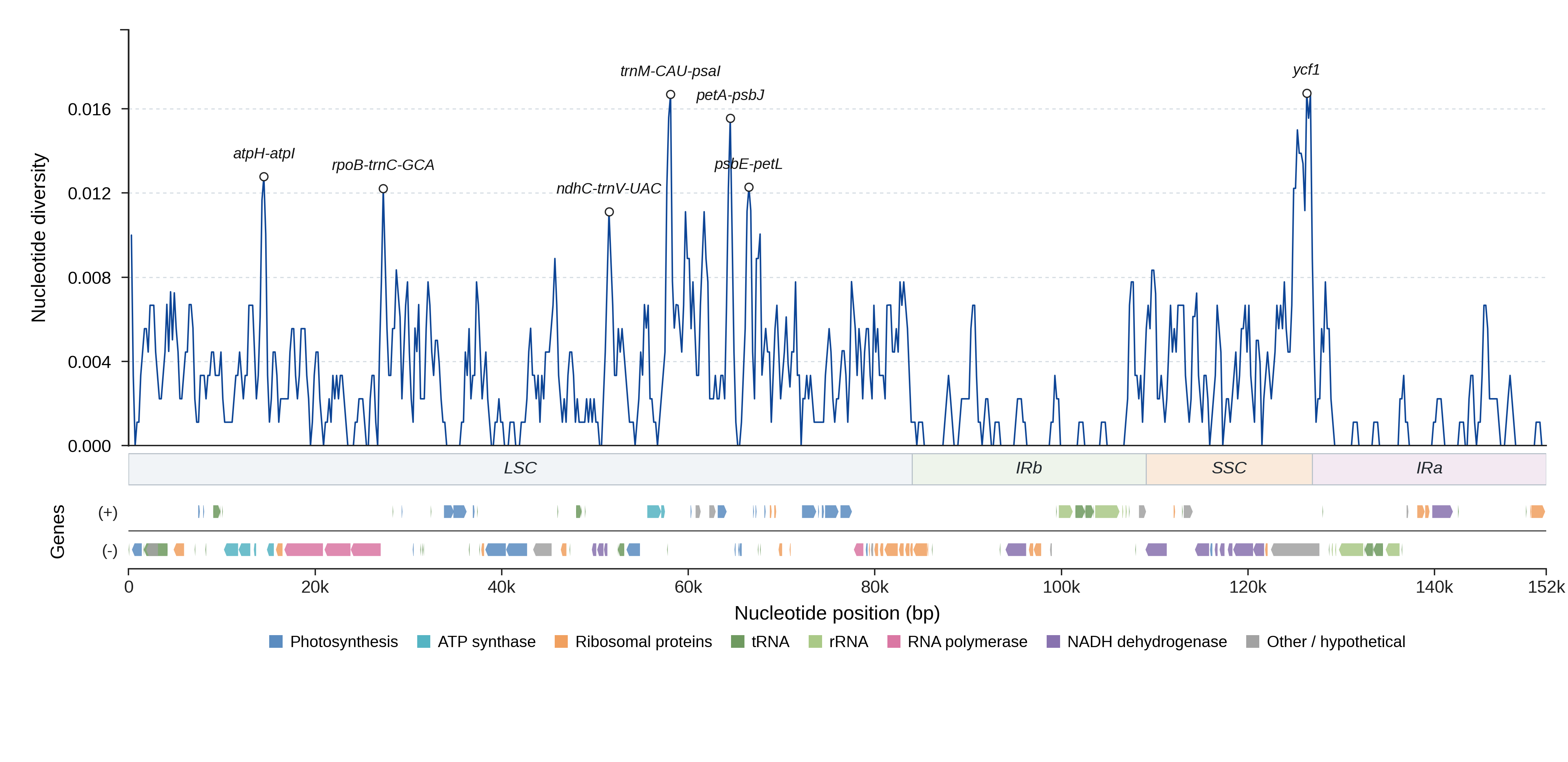Sliding-window nucleotide diversity