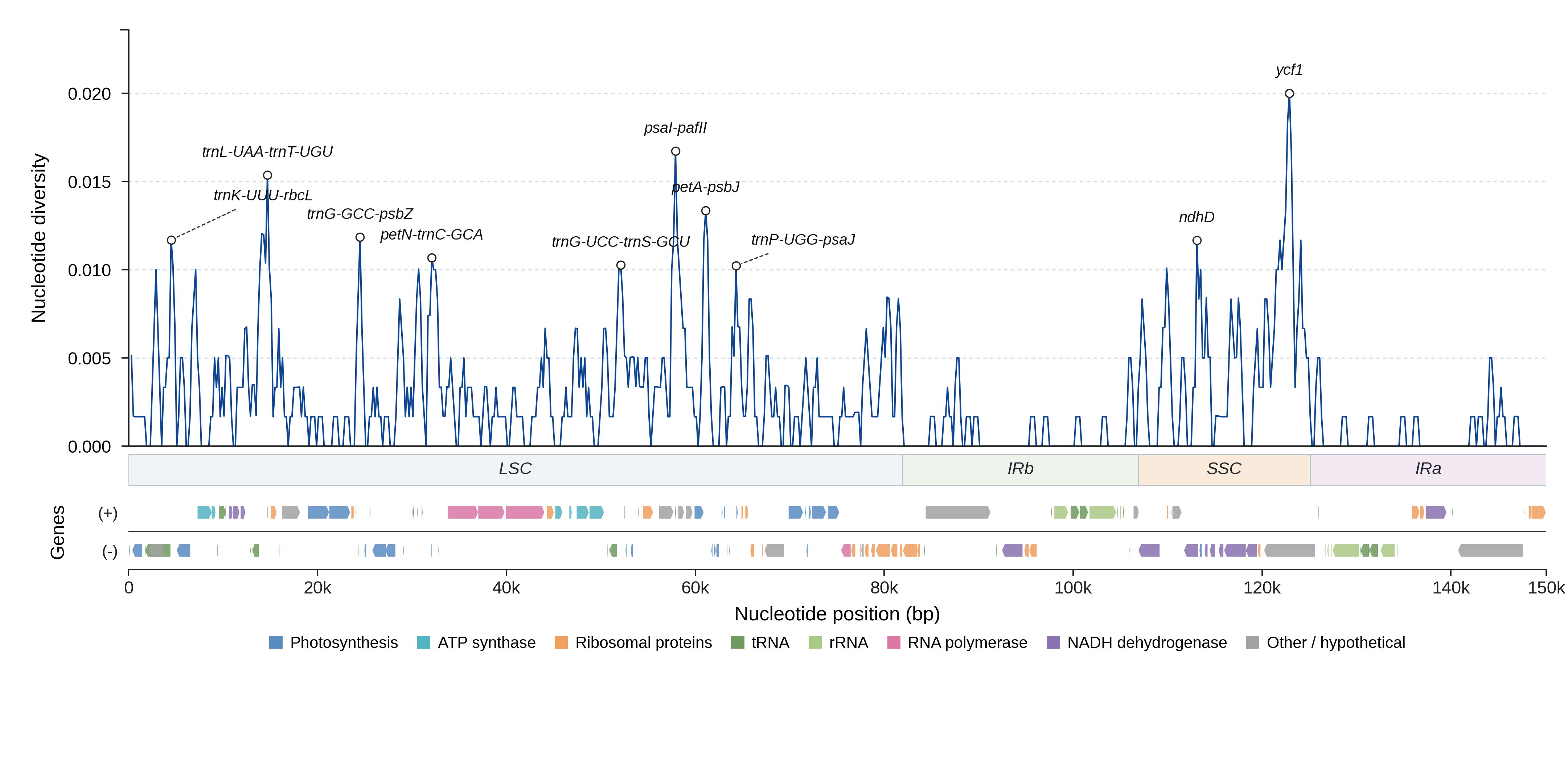 Sliding-window nucleotide diversity