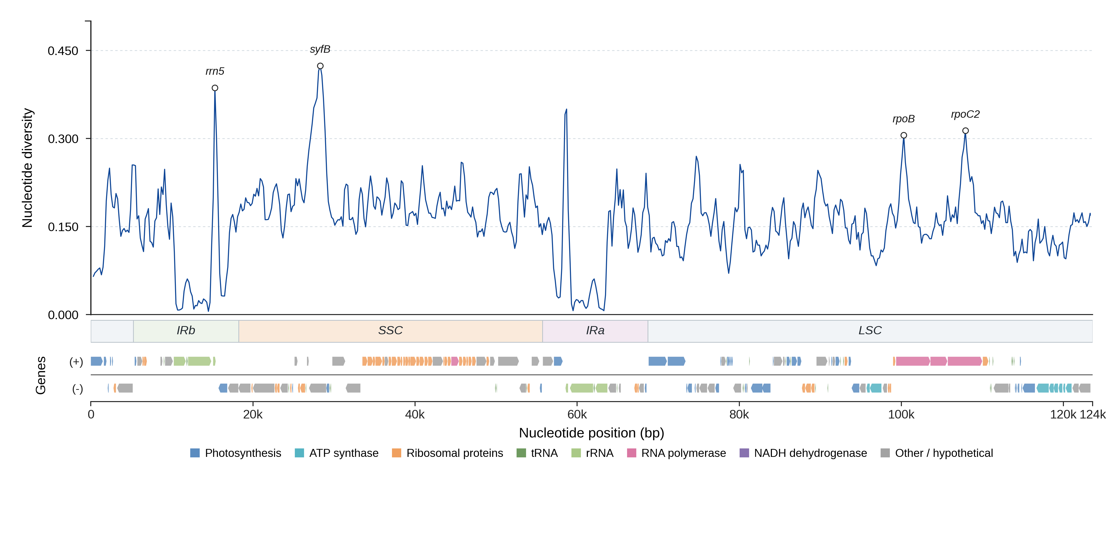 Sliding-window nucleotide diversity