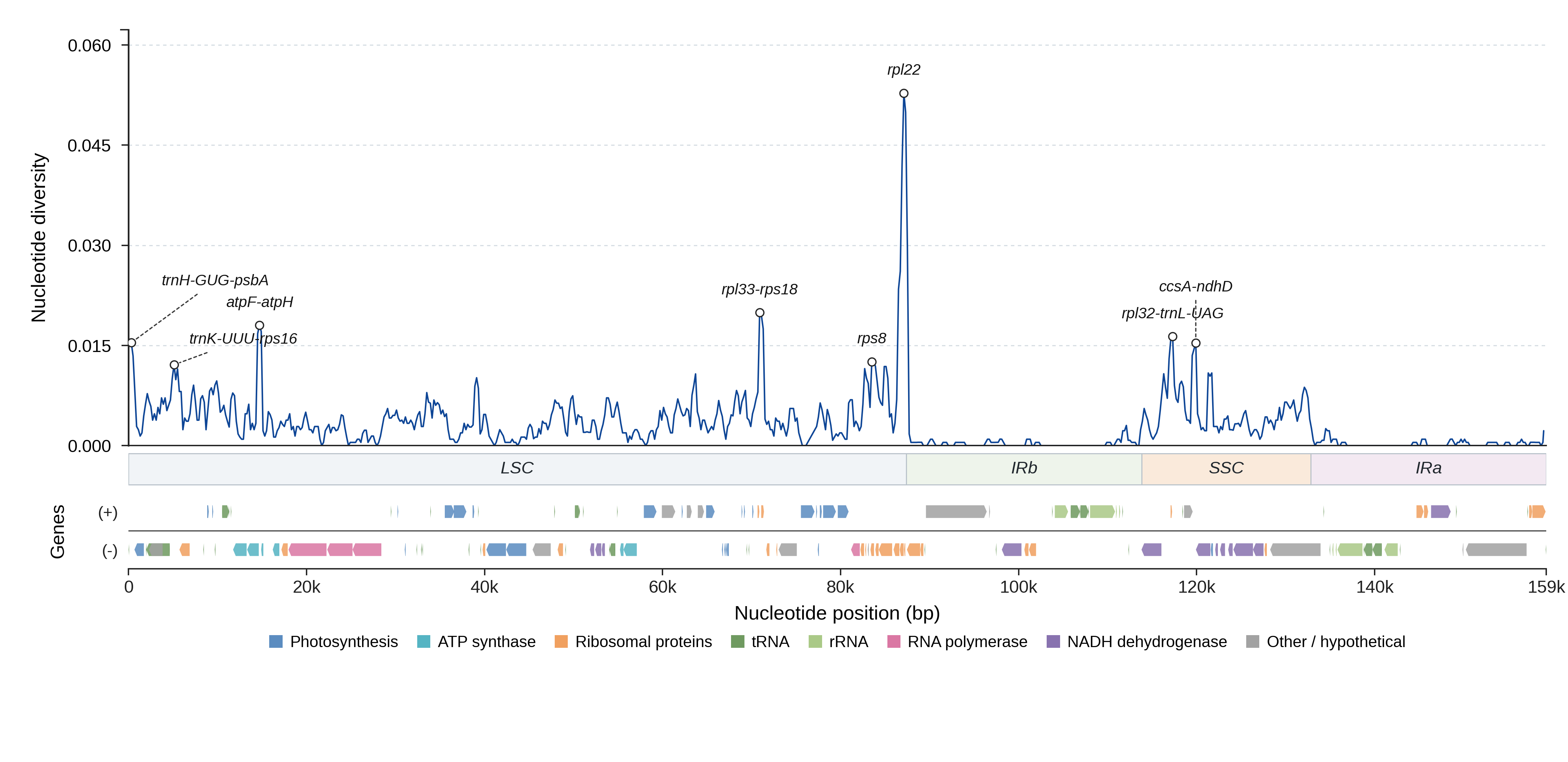 Sliding-window nucleotide diversity