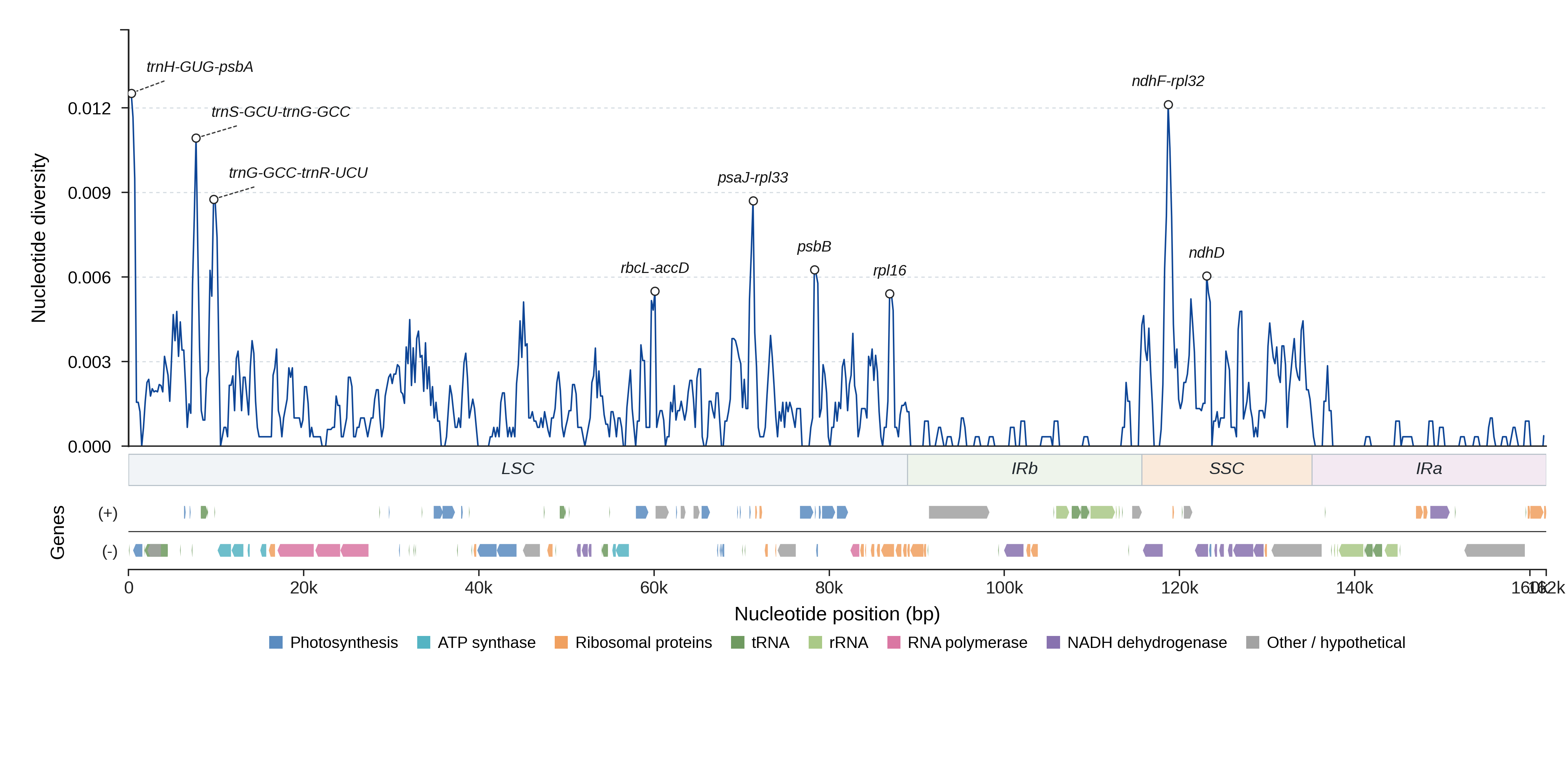 Sliding-window nucleotide diversity