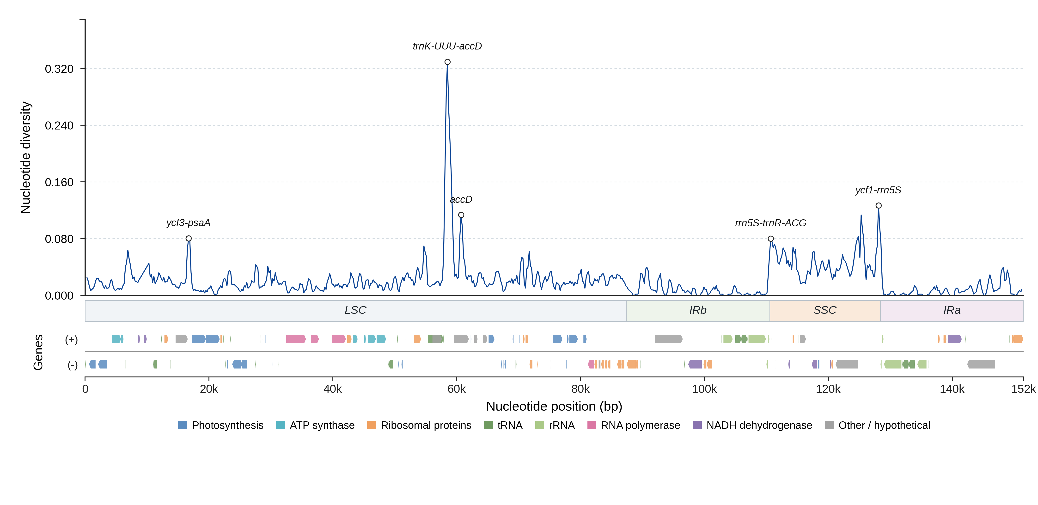 Sliding-window nucleotide diversity