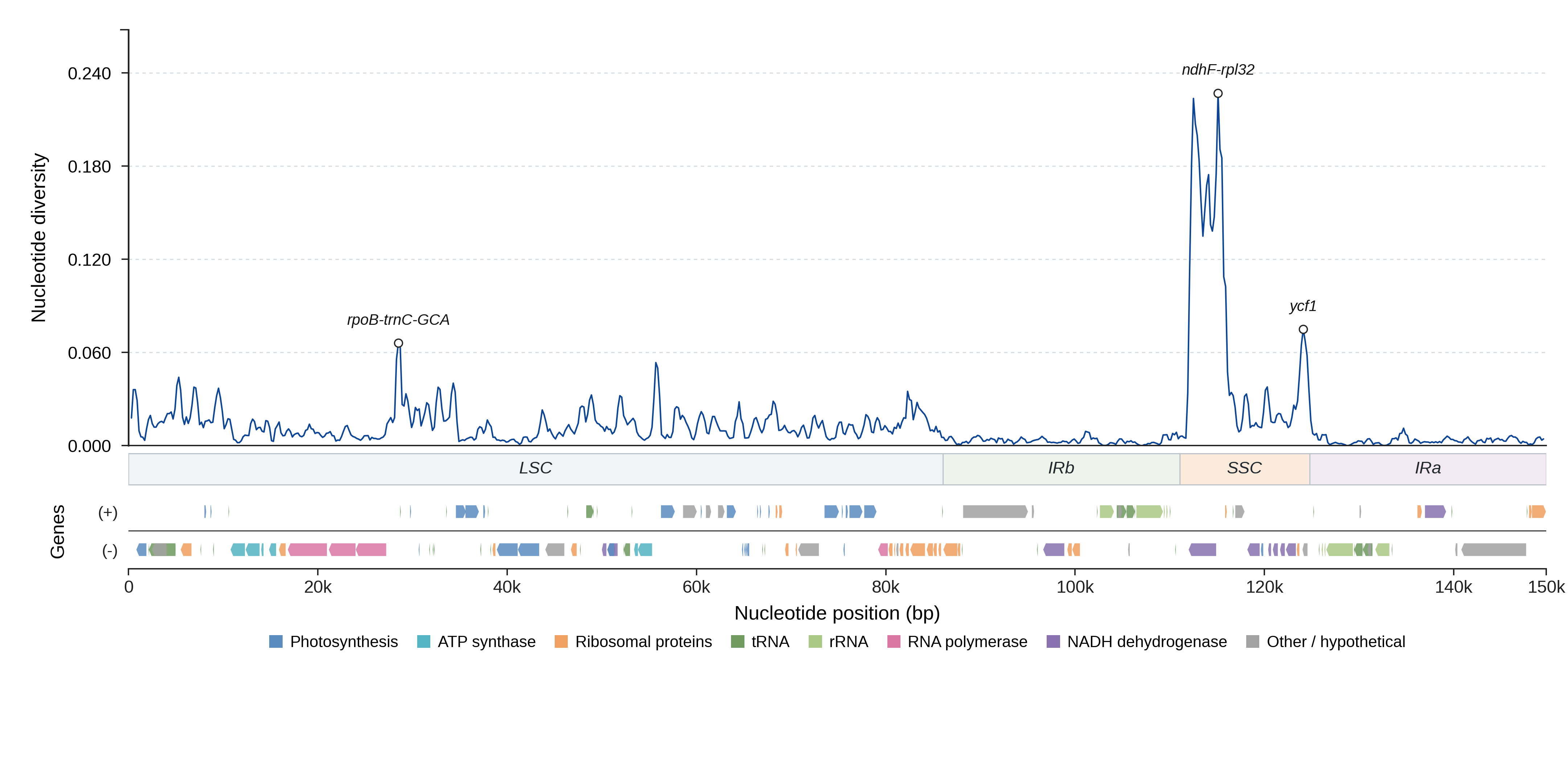 Sliding-window nucleotide diversity
