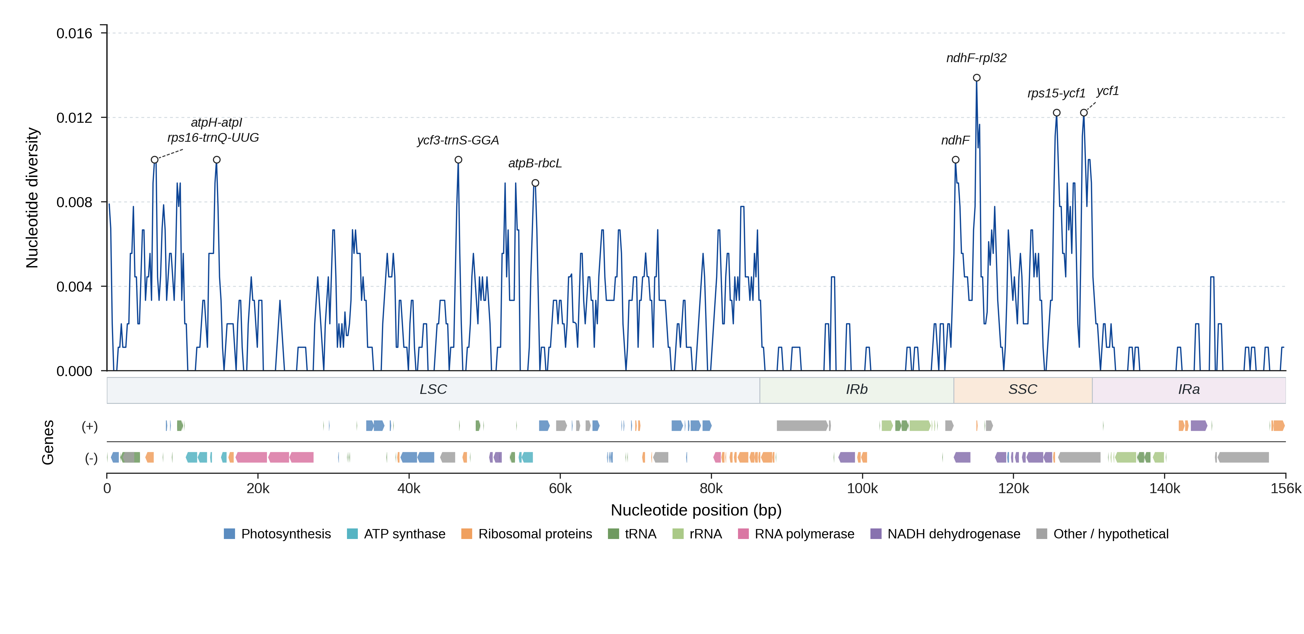 Sliding-window nucleotide diversity