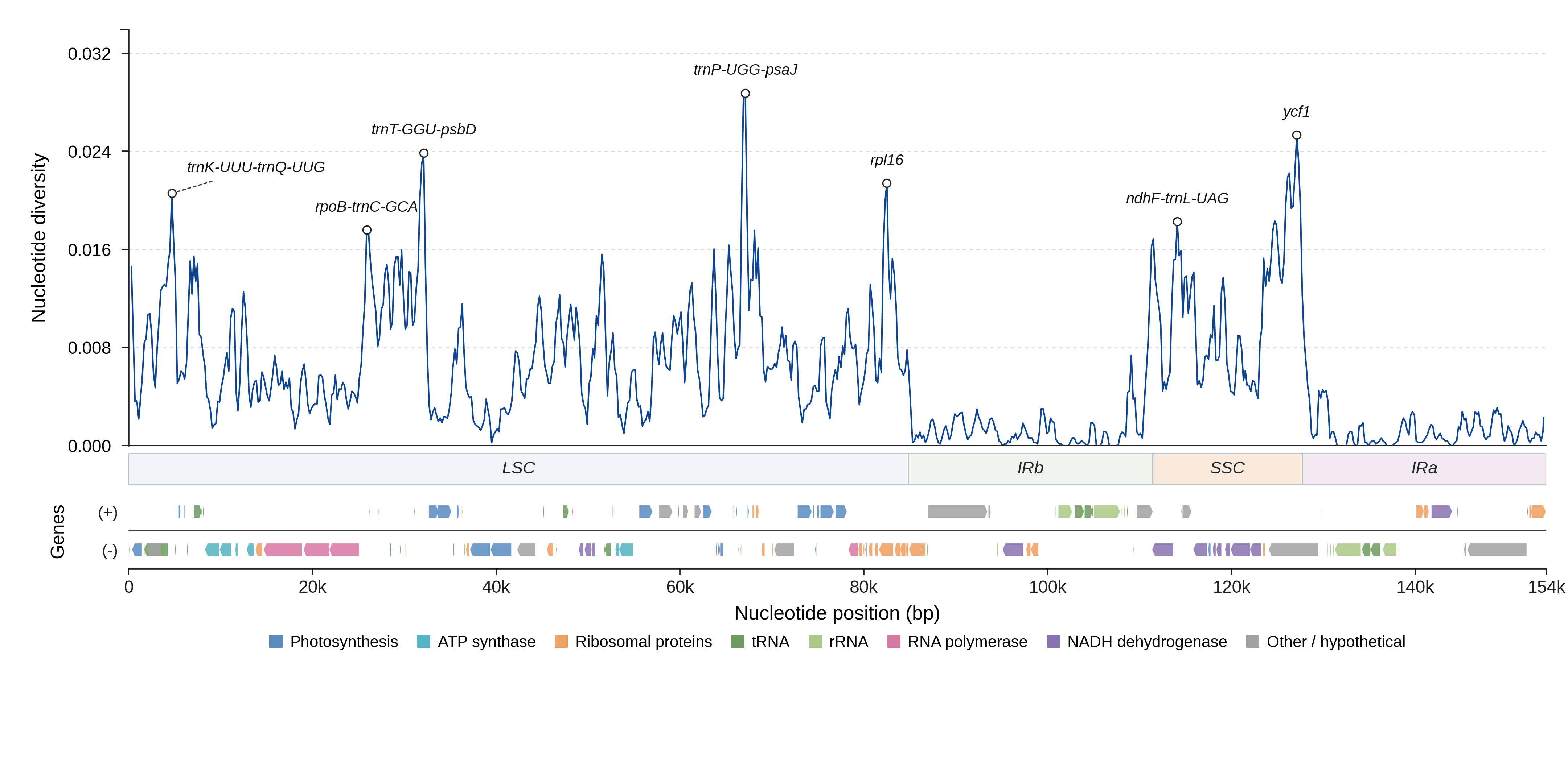Sliding-window nucleotide diversity