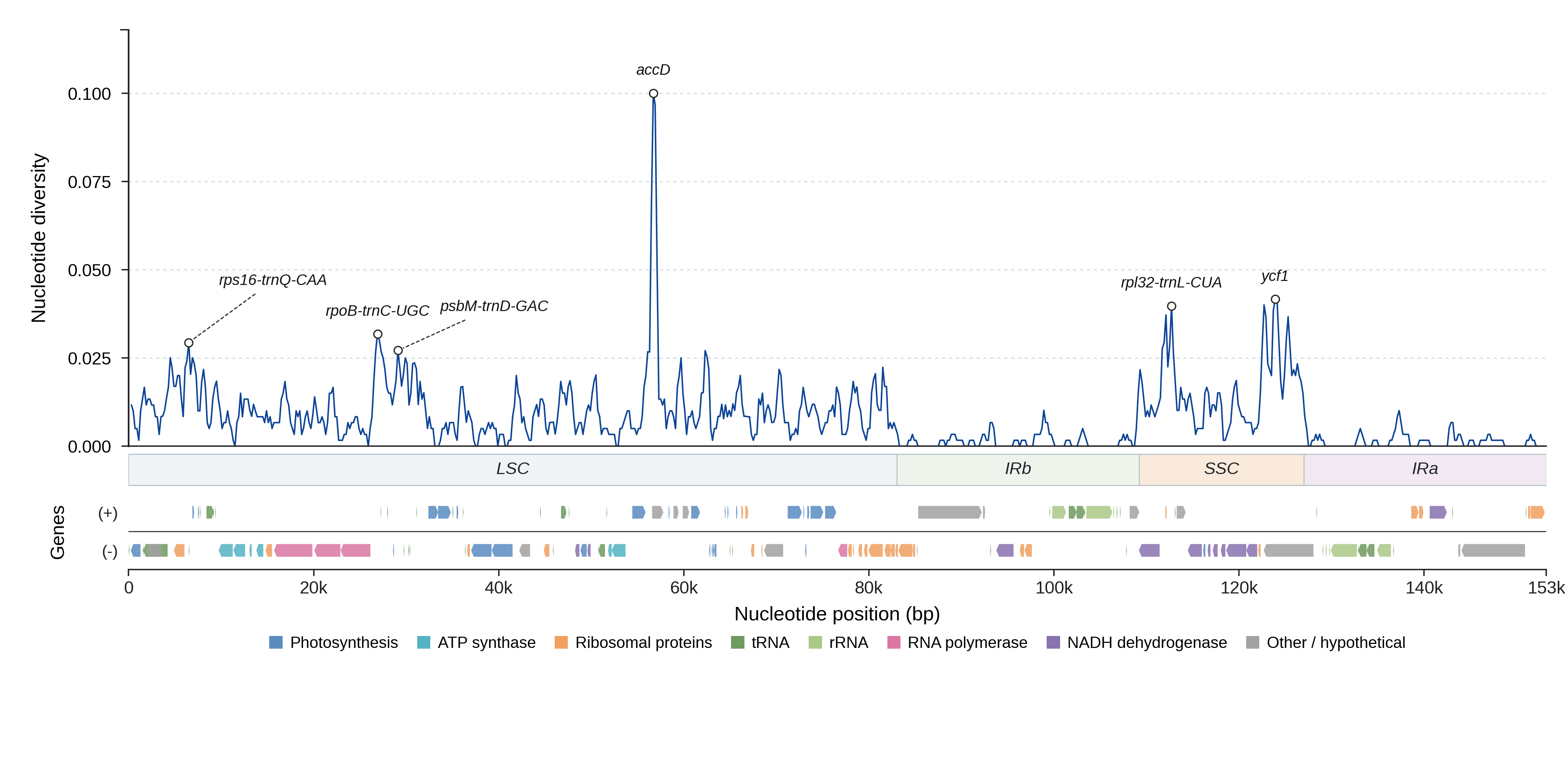 Sliding-window nucleotide diversity