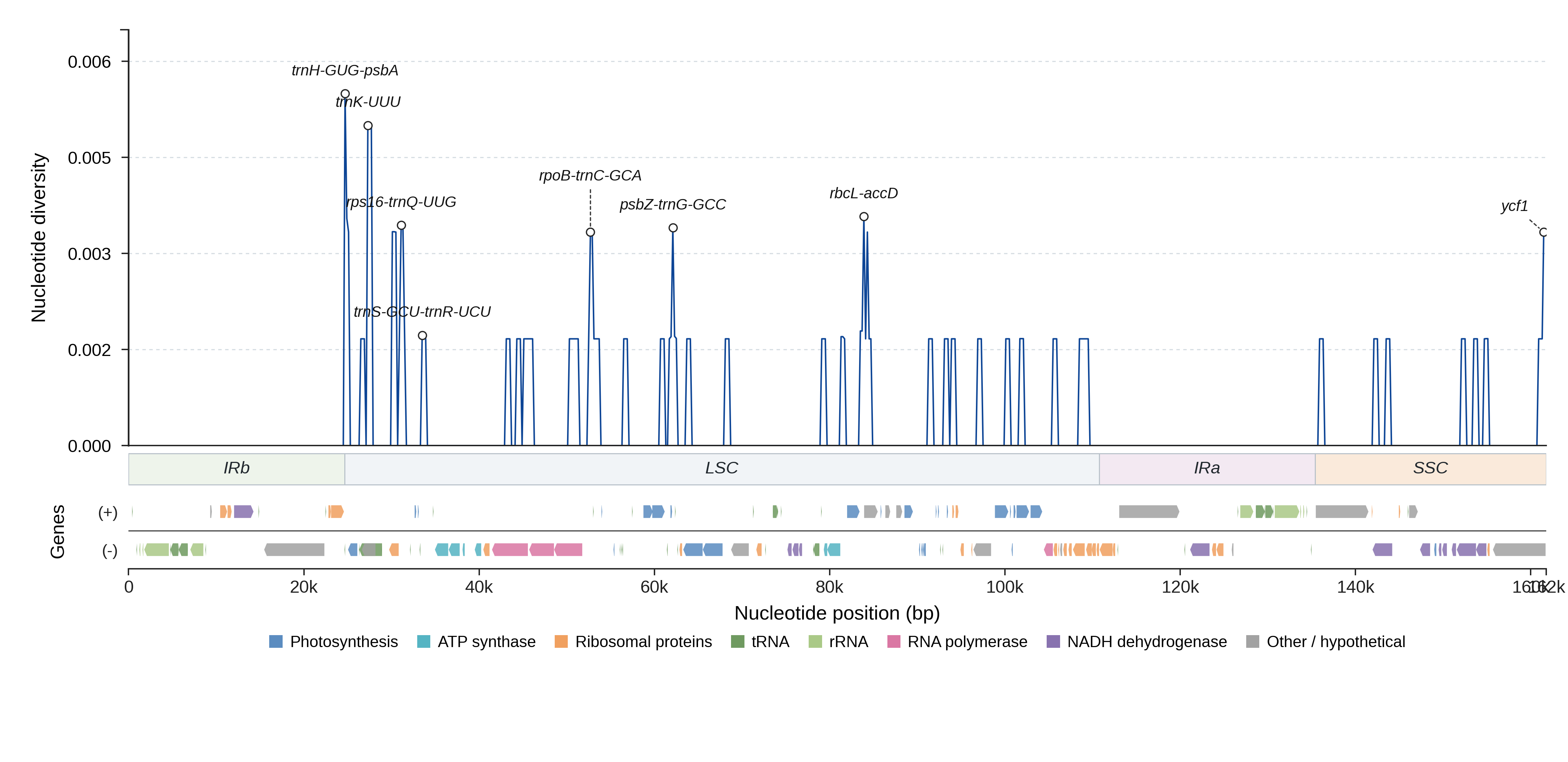 Sliding-window nucleotide diversity