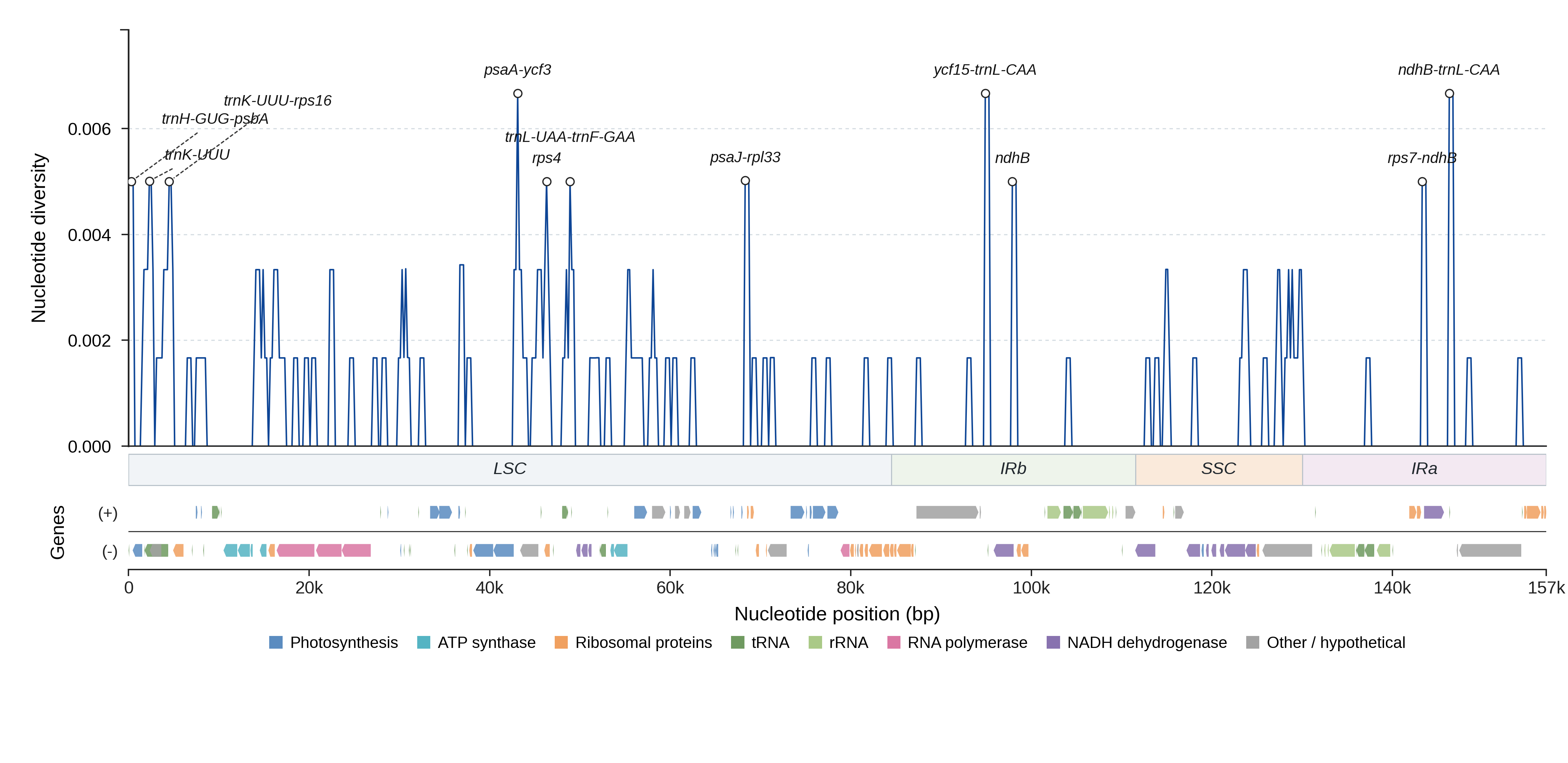 Sliding-window nucleotide diversity