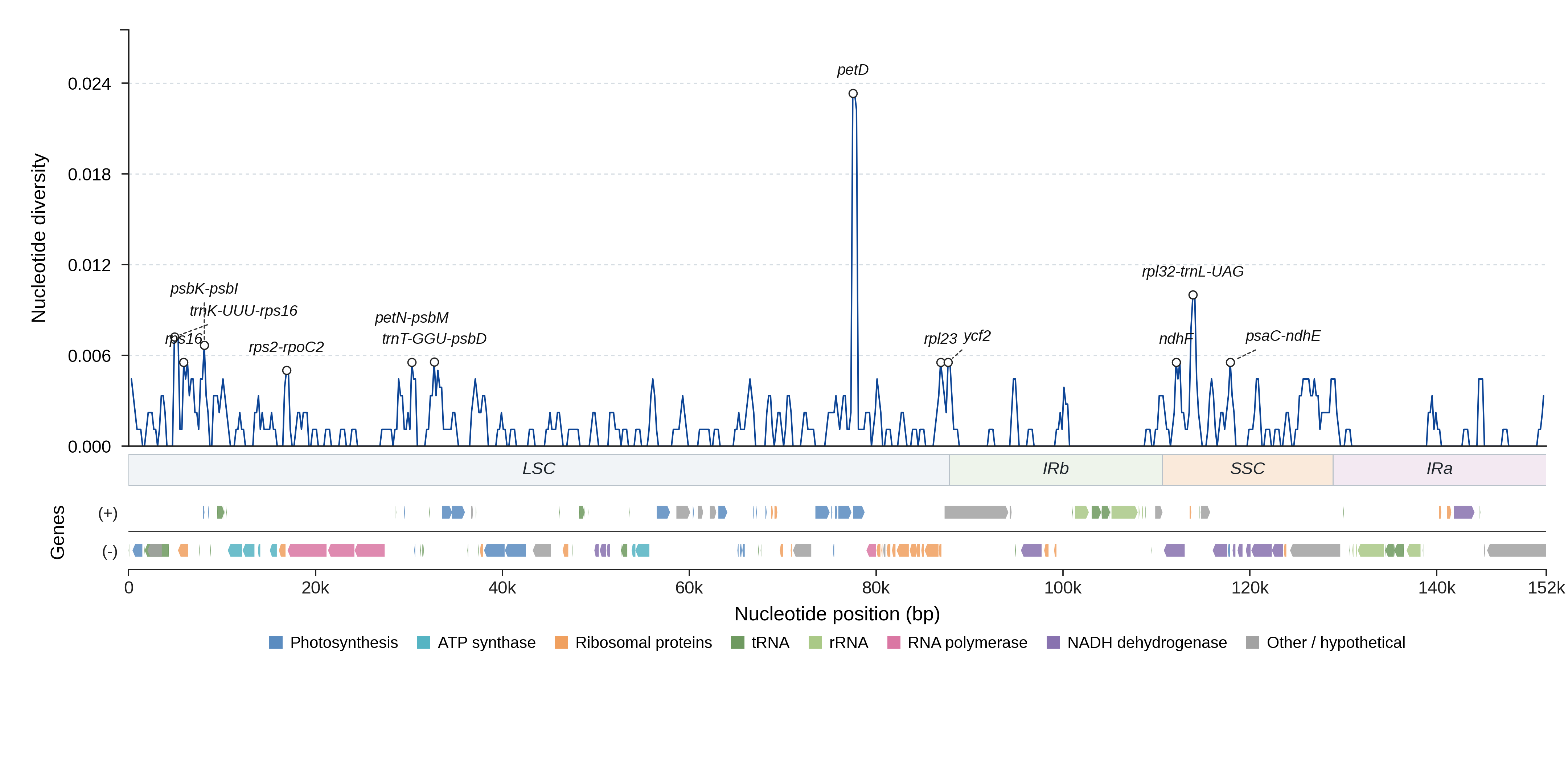 Sliding-window nucleotide diversity