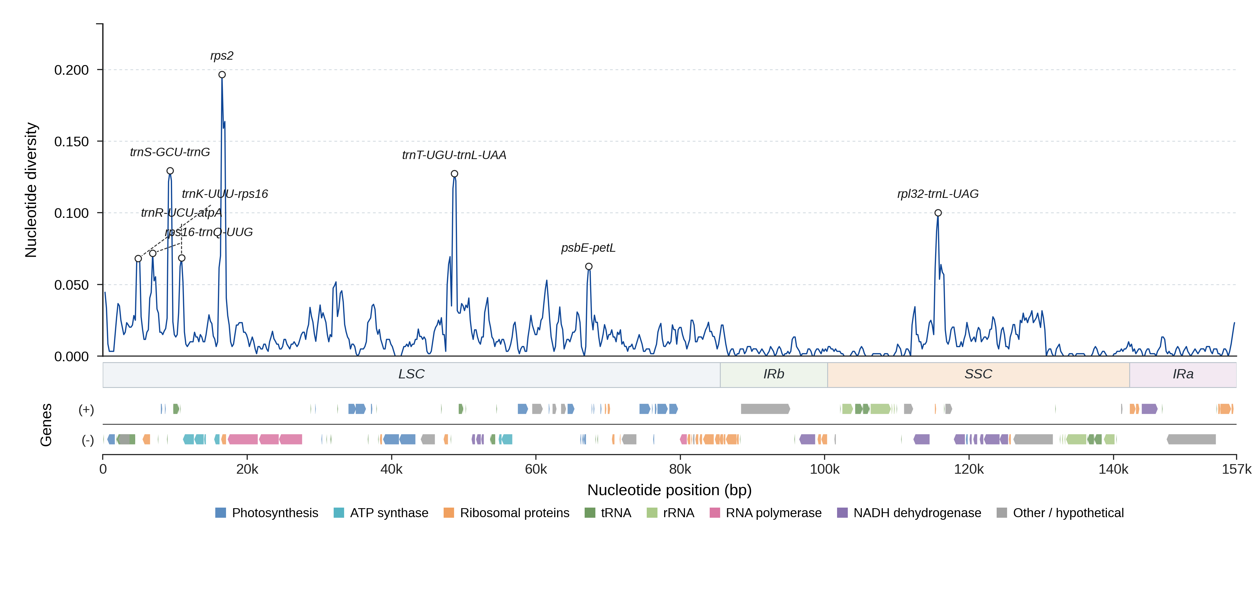 Sliding-window nucleotide diversity