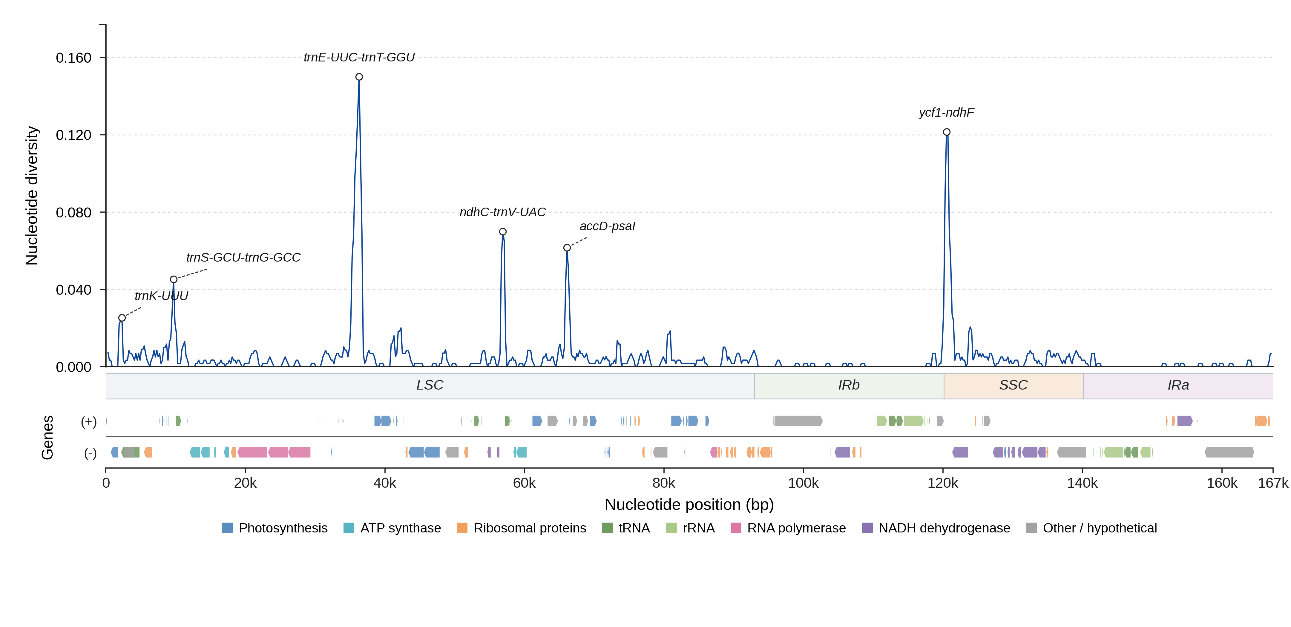 Sliding-window nucleotide diversity