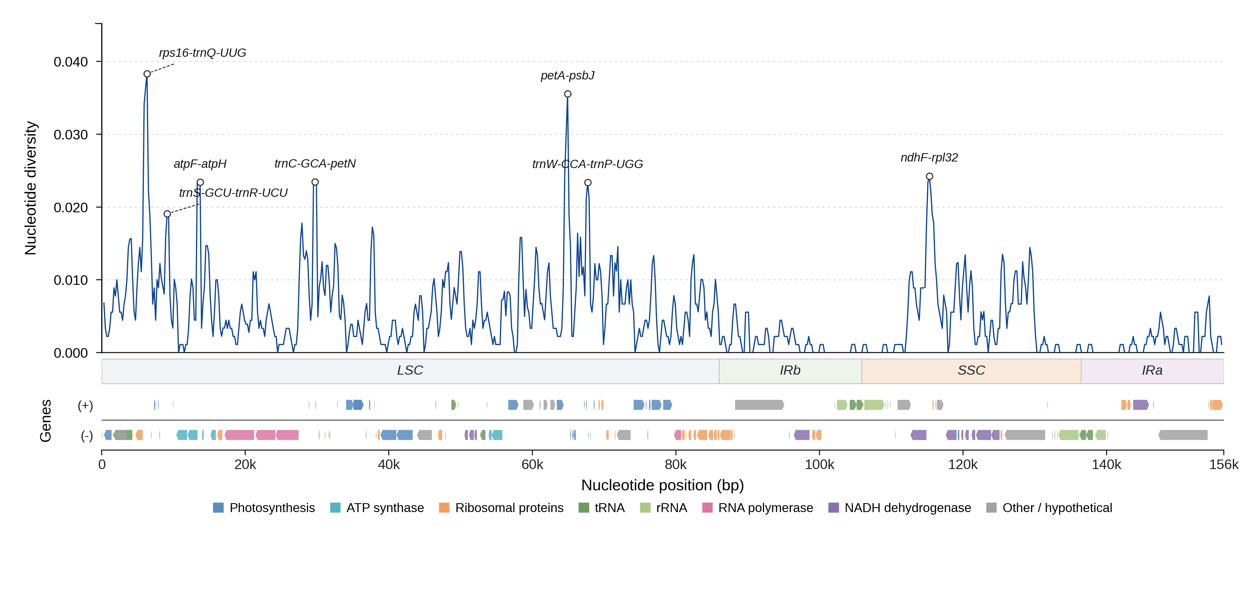 Sliding-window nucleotide diversity