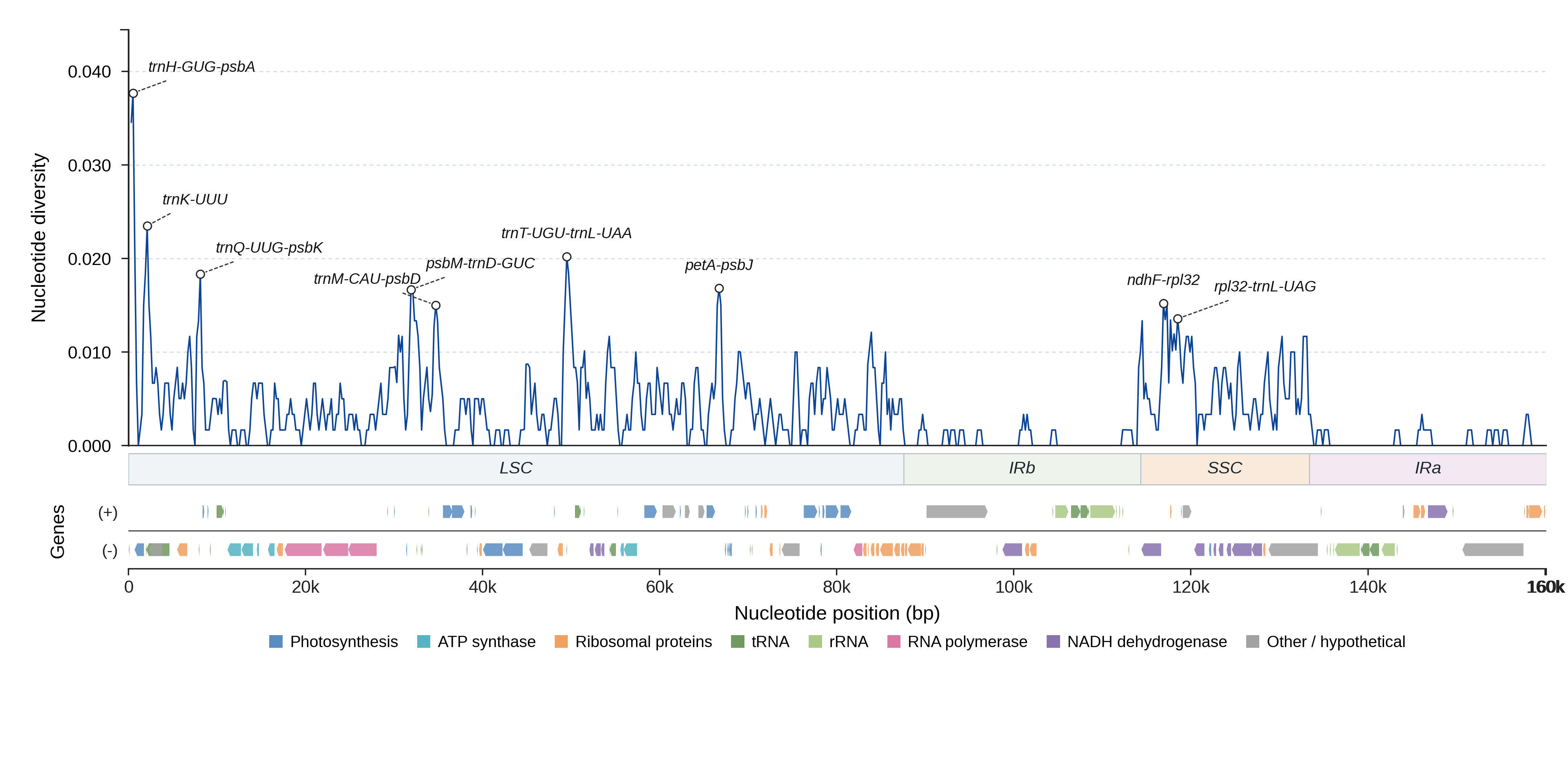 Sliding-window nucleotide diversity