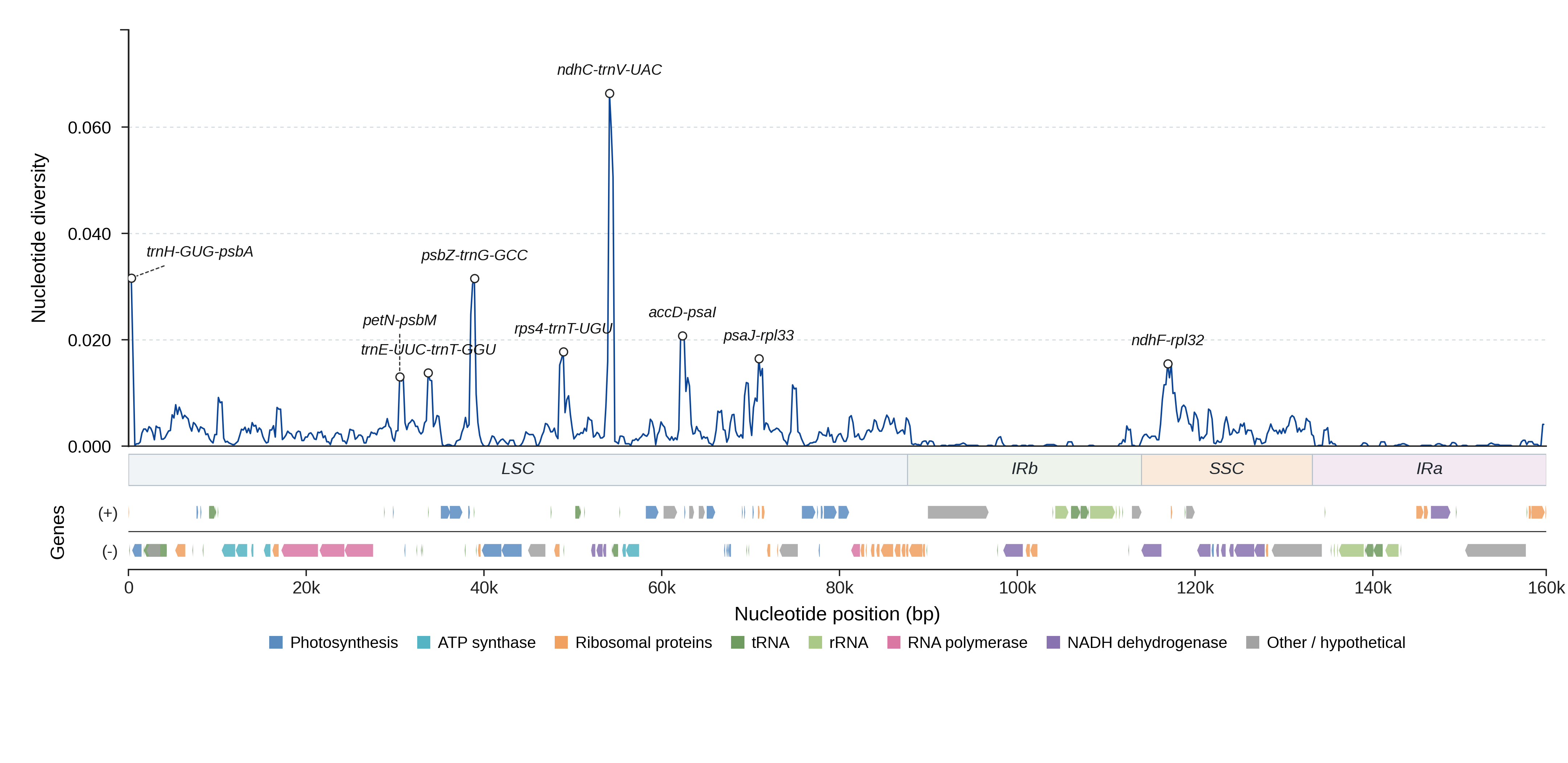 Sliding-window nucleotide diversity