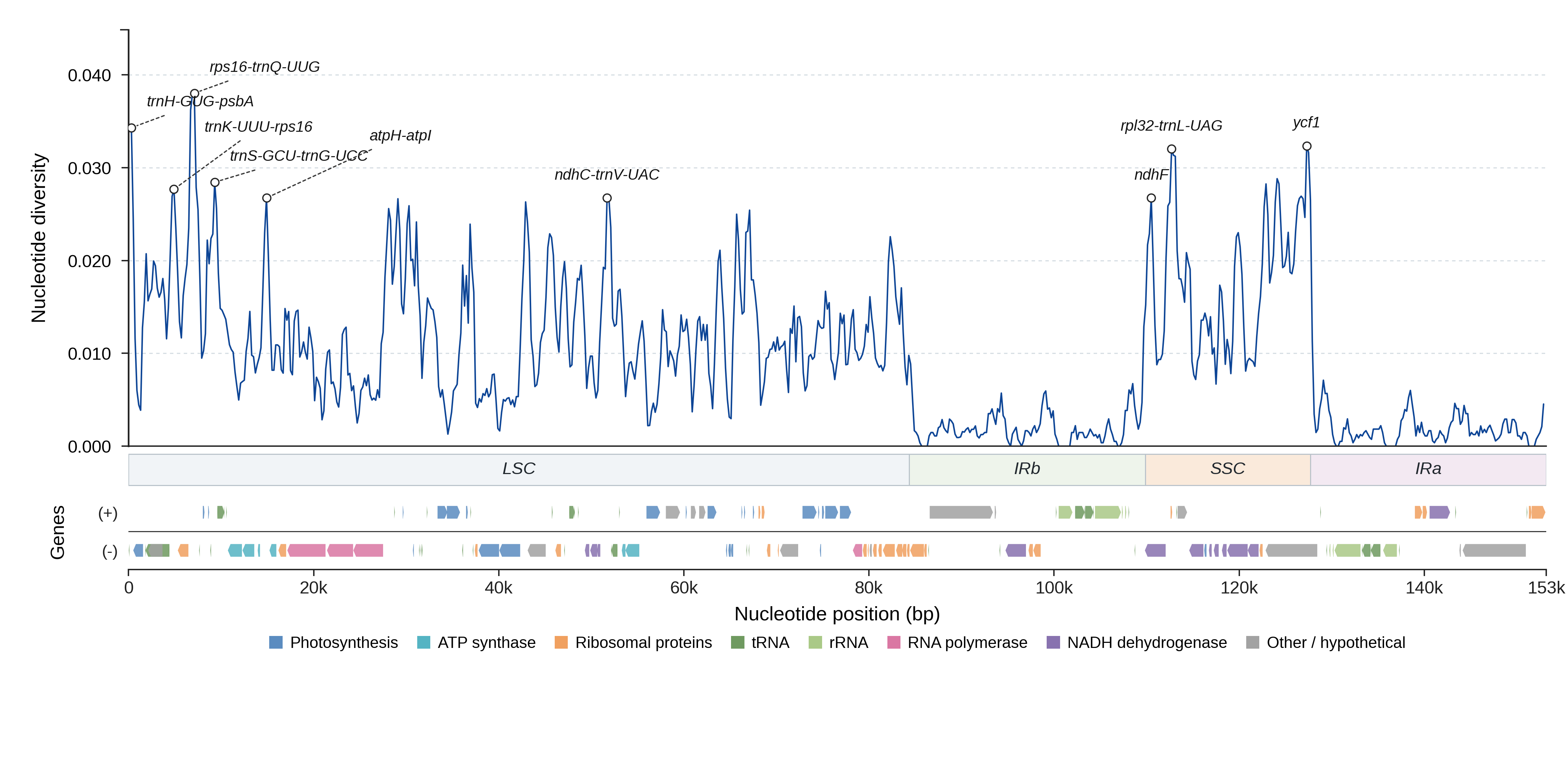 Sliding-window nucleotide diversity
