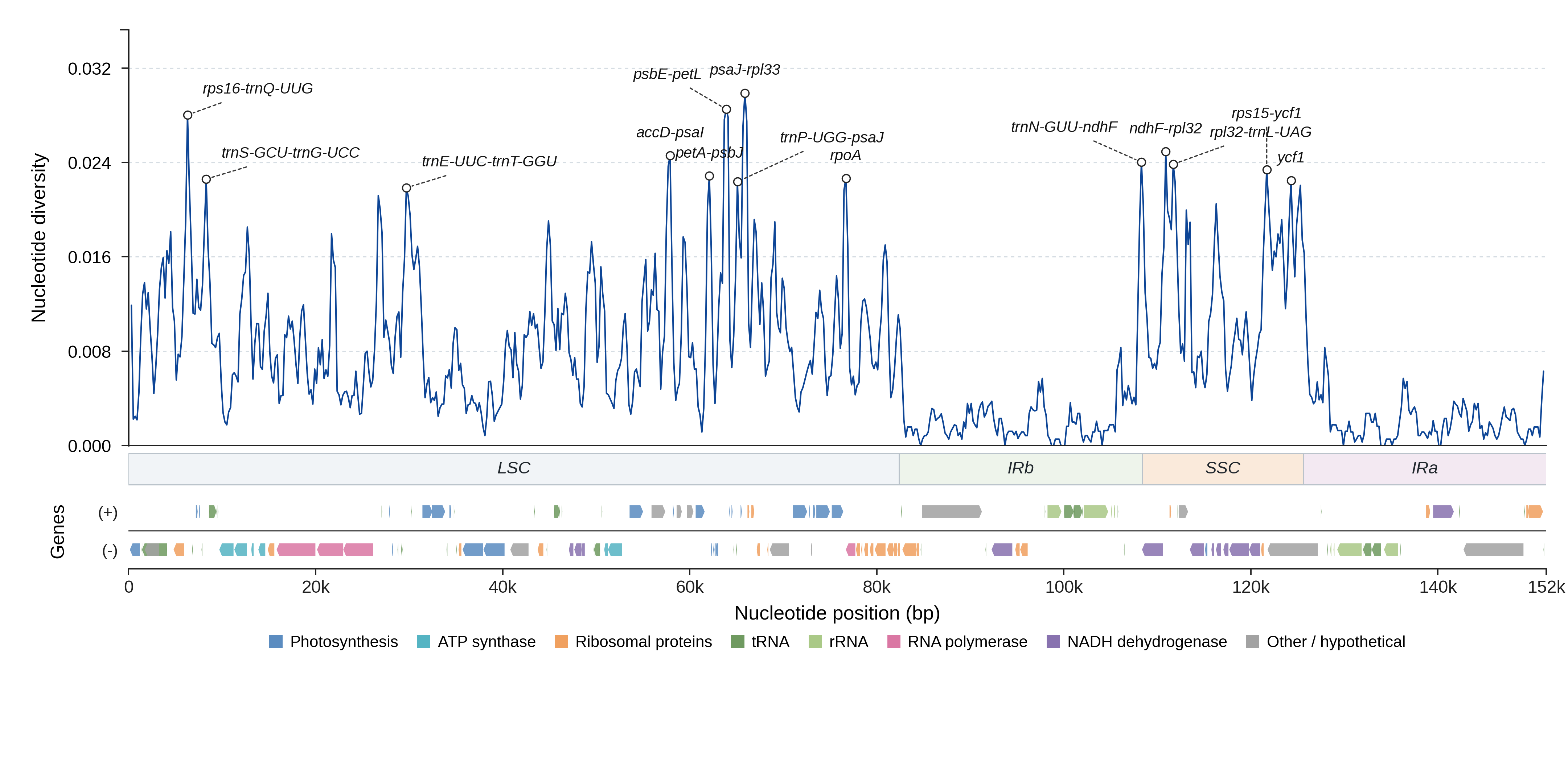 Sliding-window nucleotide diversity