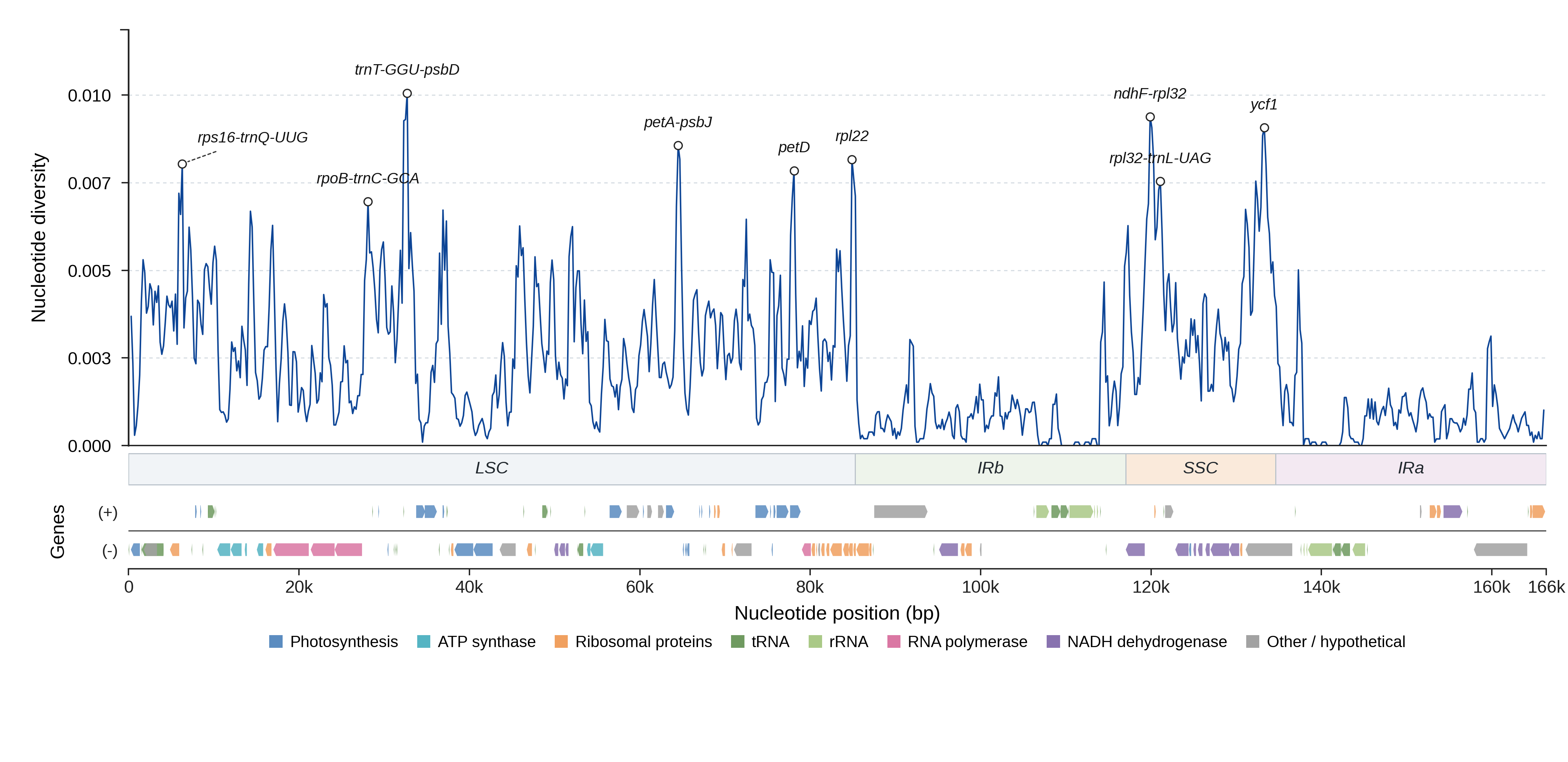 Sliding-window nucleotide diversity