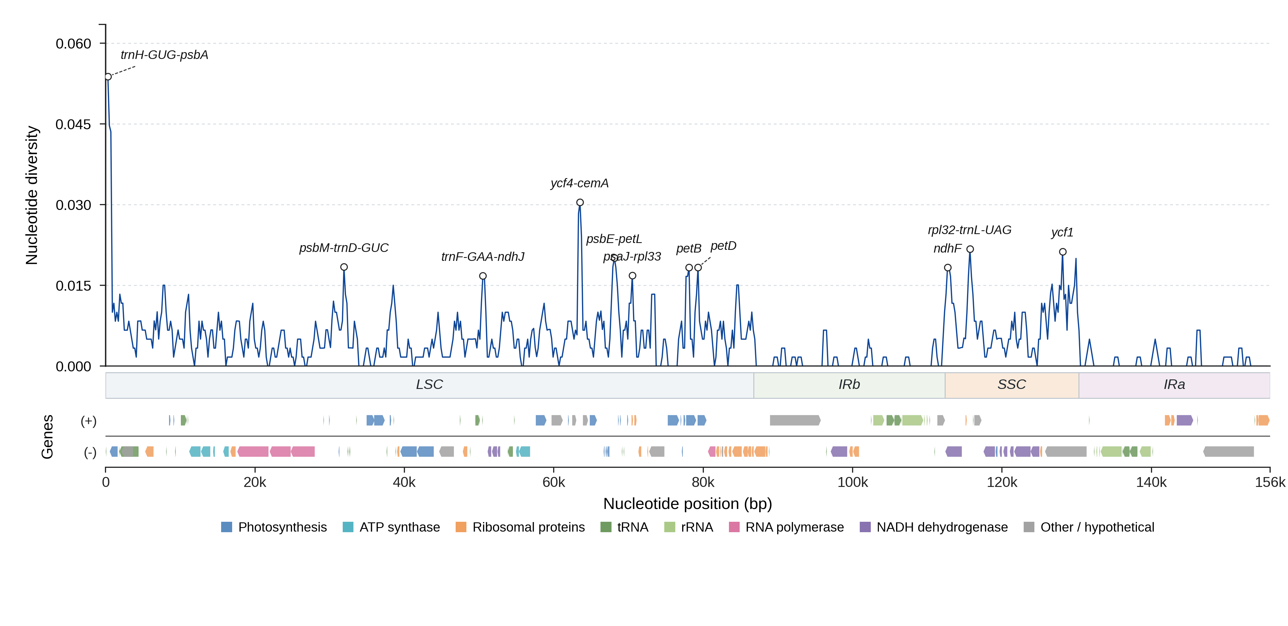 Sliding-window nucleotide diversity