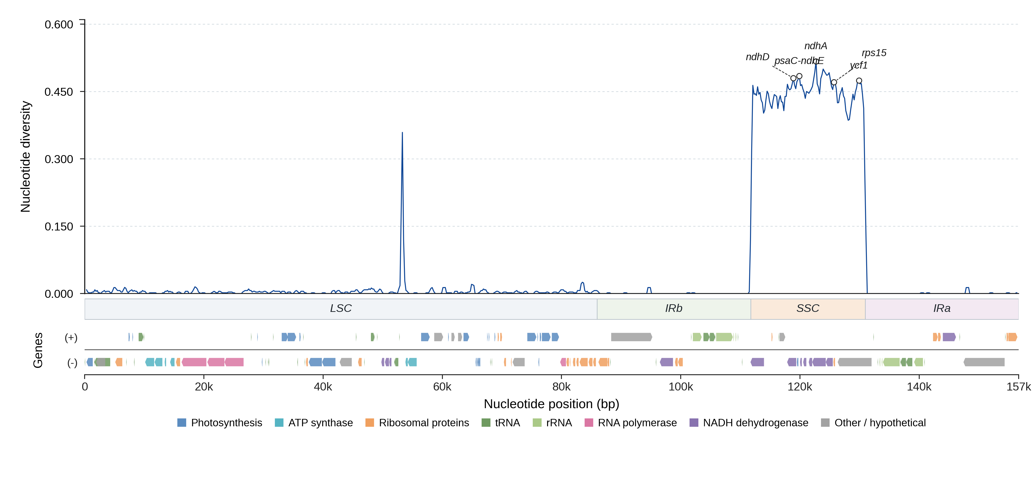 Sliding-window nucleotide diversity