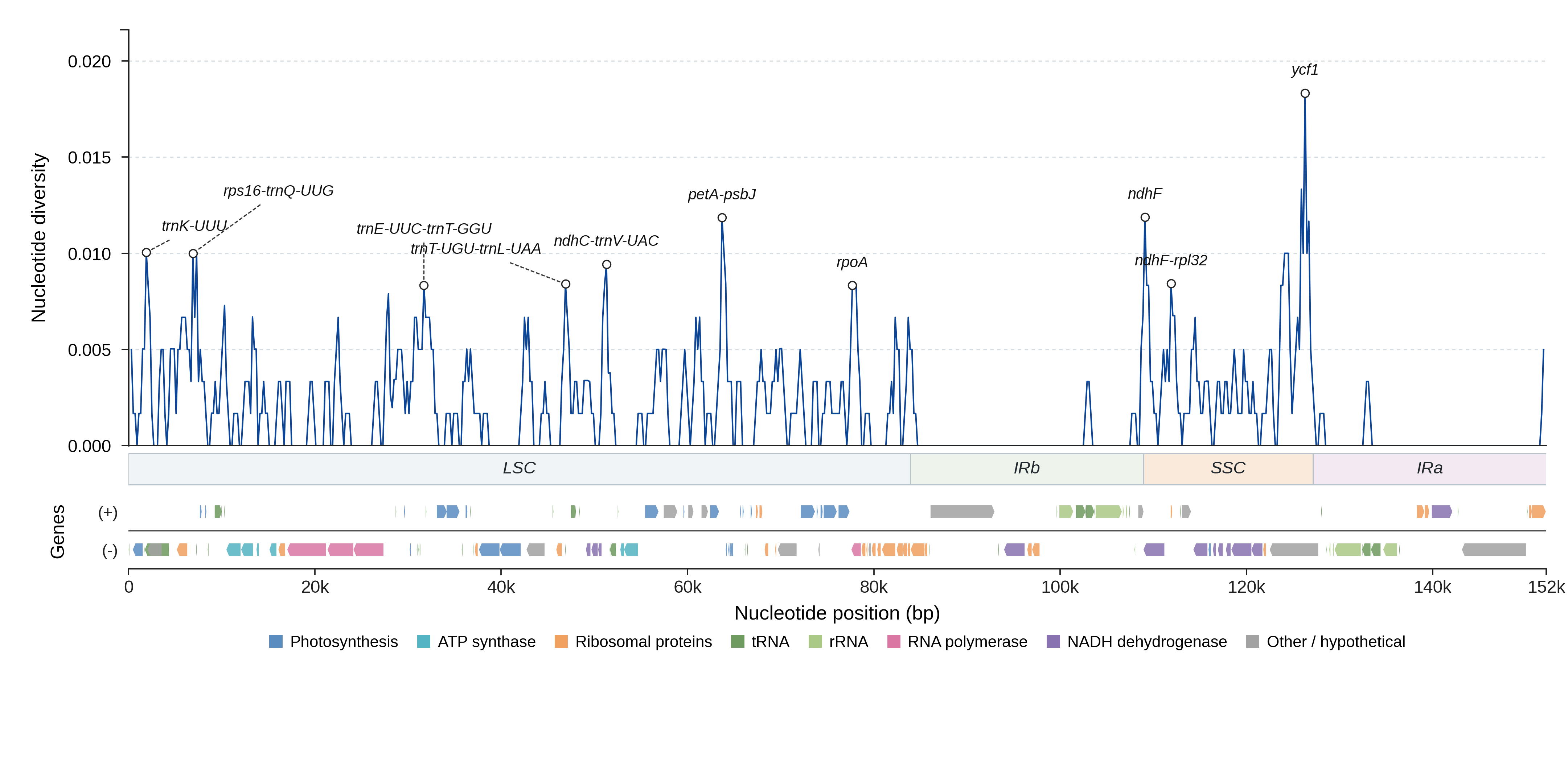Sliding-window nucleotide diversity