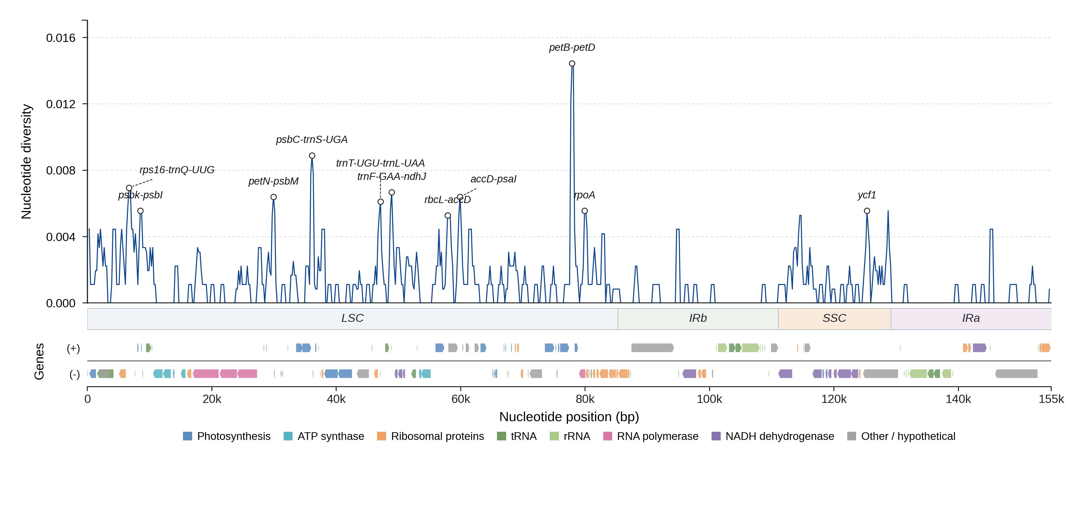 Sliding-window nucleotide diversity