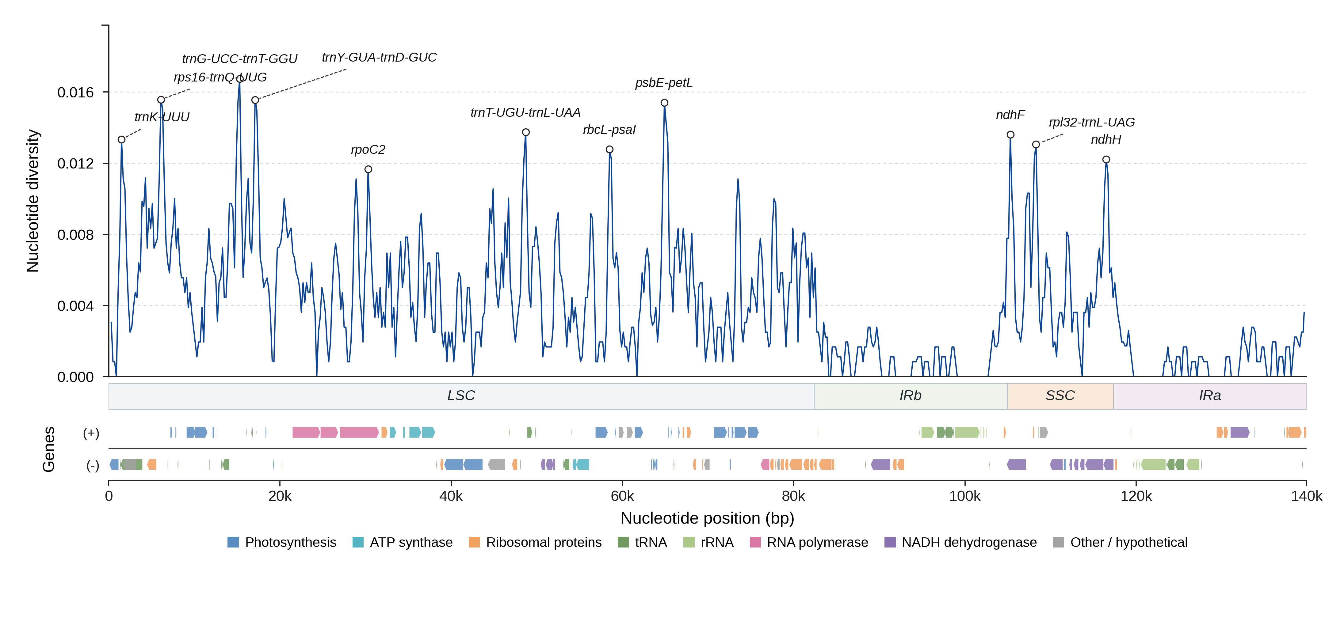 Sliding-window nucleotide diversity