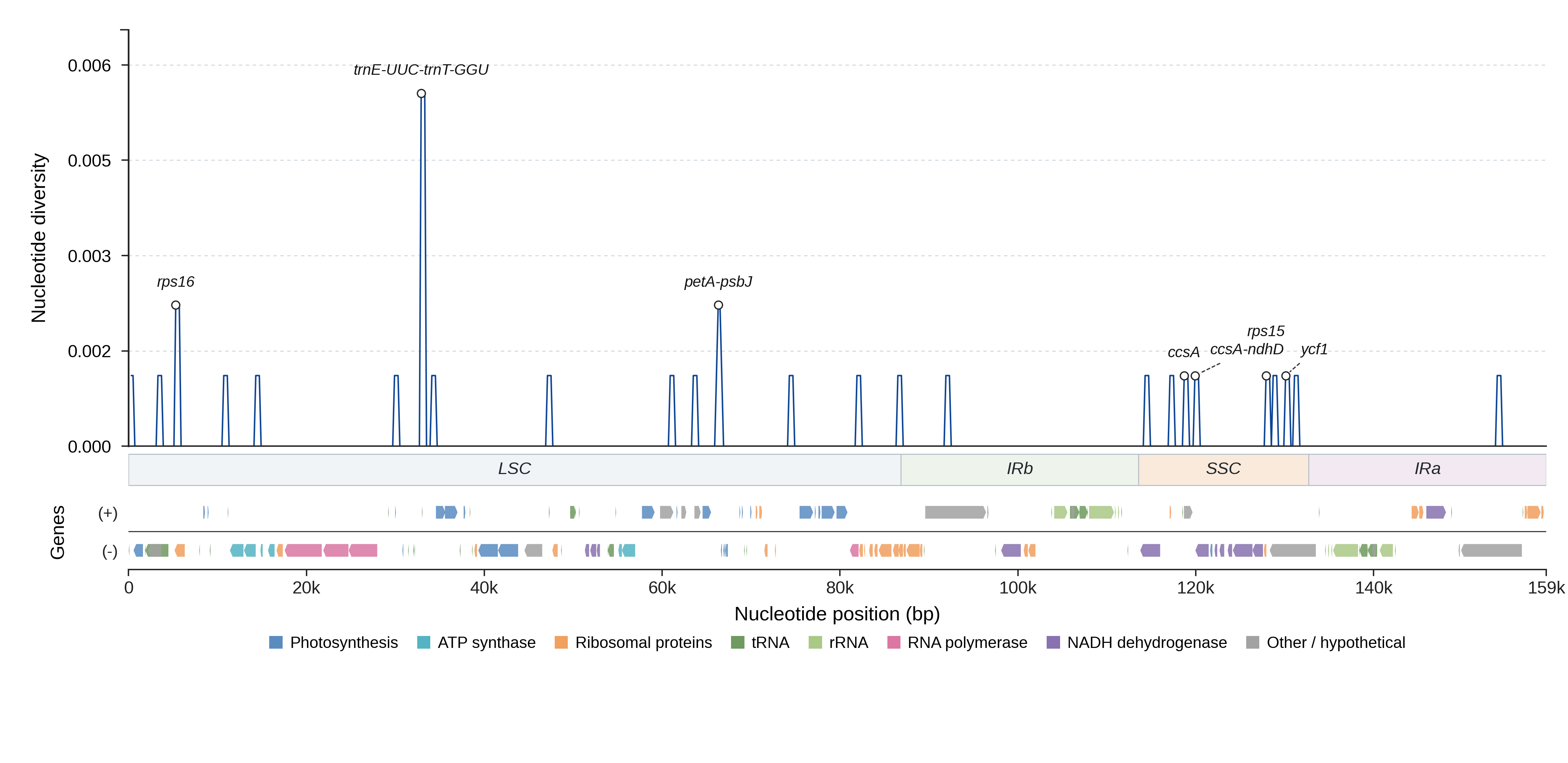 Sliding-window nucleotide diversity