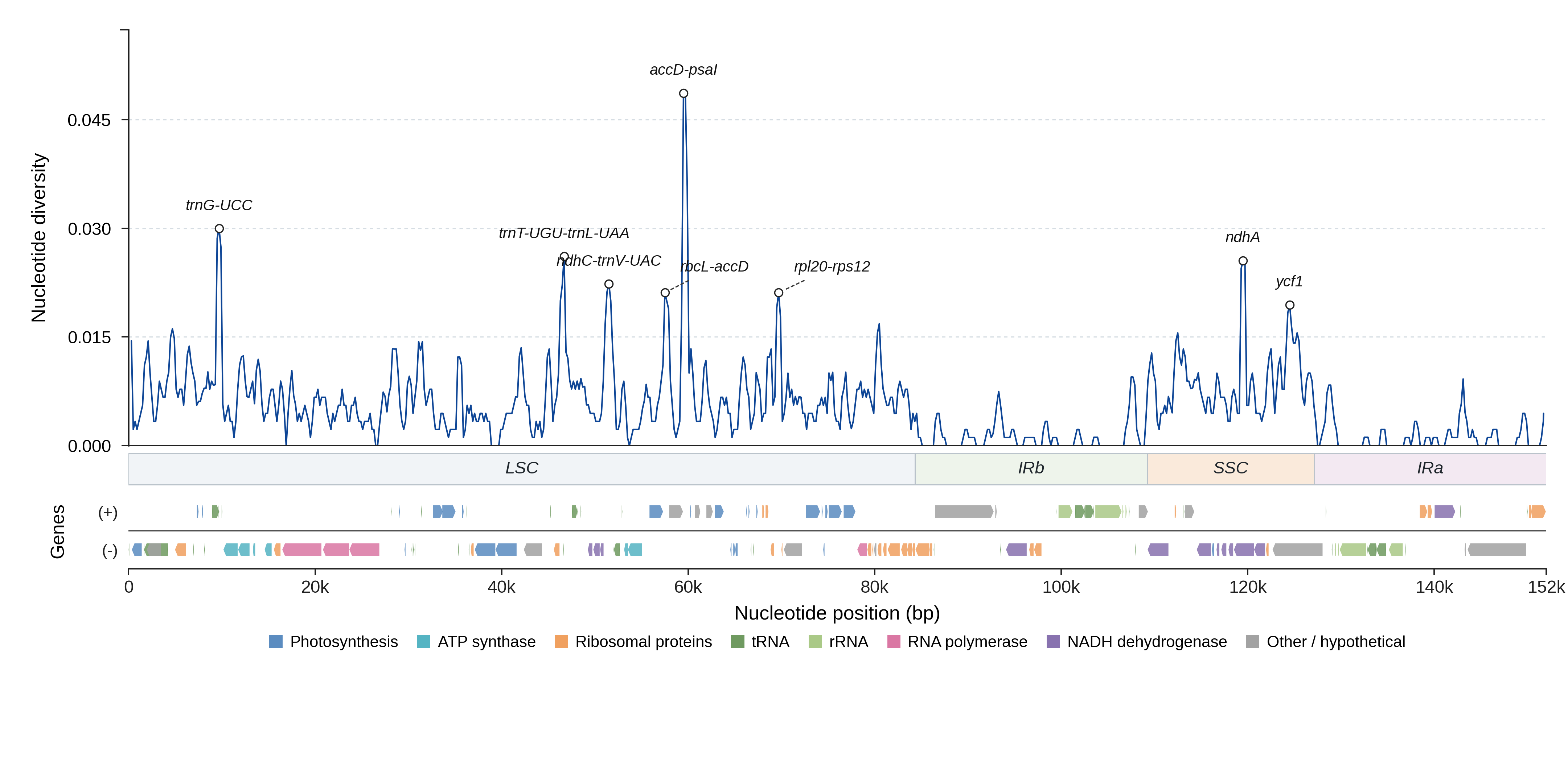 Sliding-window nucleotide diversity