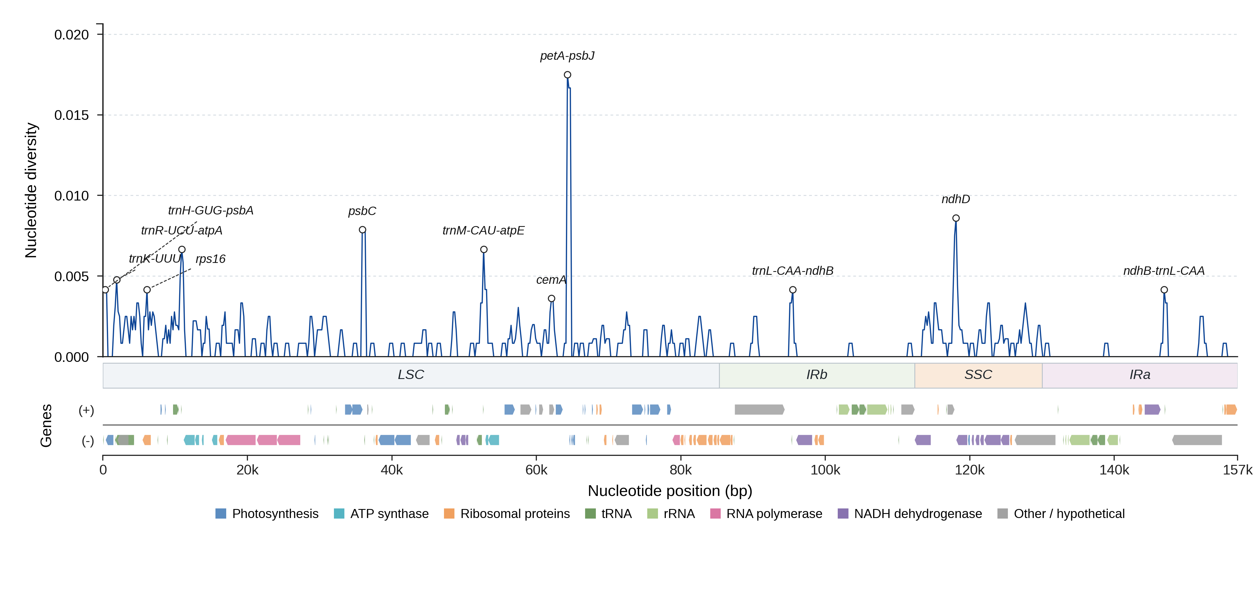 Sliding-window nucleotide diversity