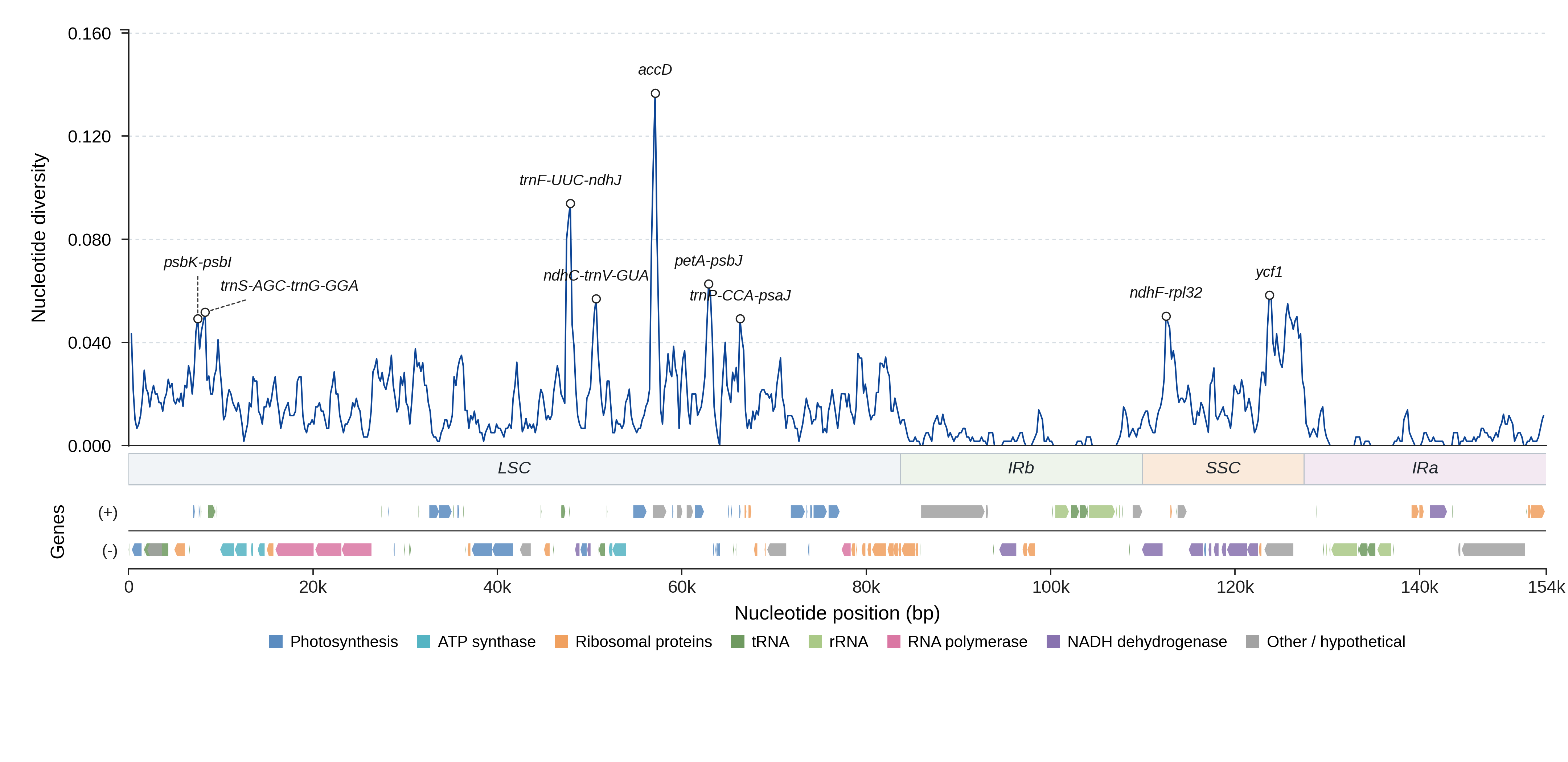 Sliding-window nucleotide diversity