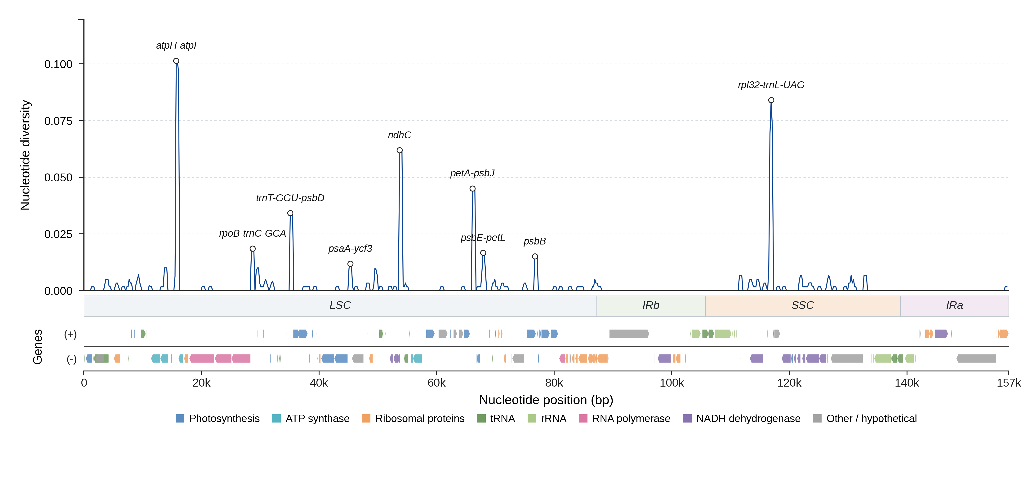 Sliding-window nucleotide diversity