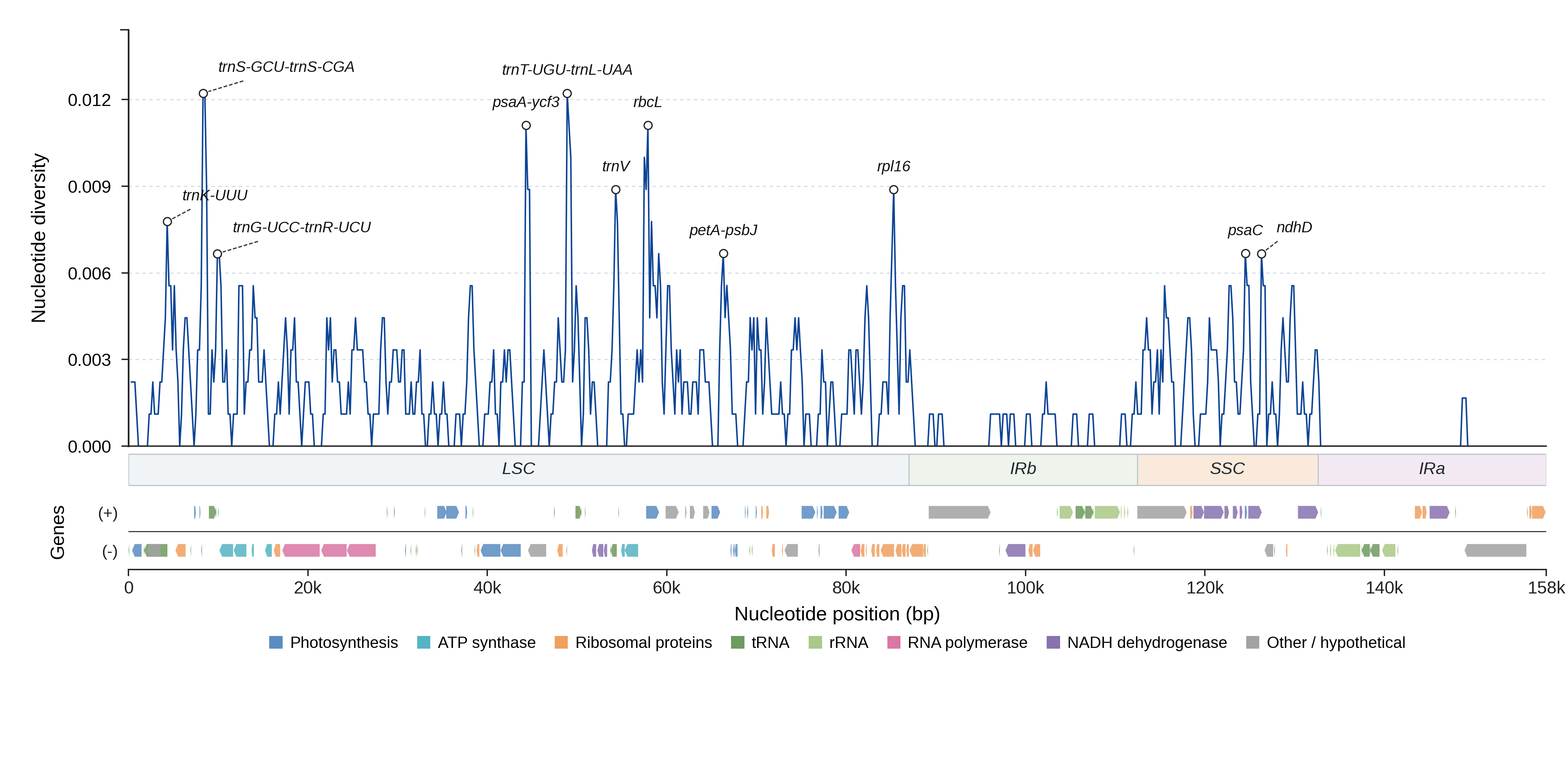 Sliding-window nucleotide diversity