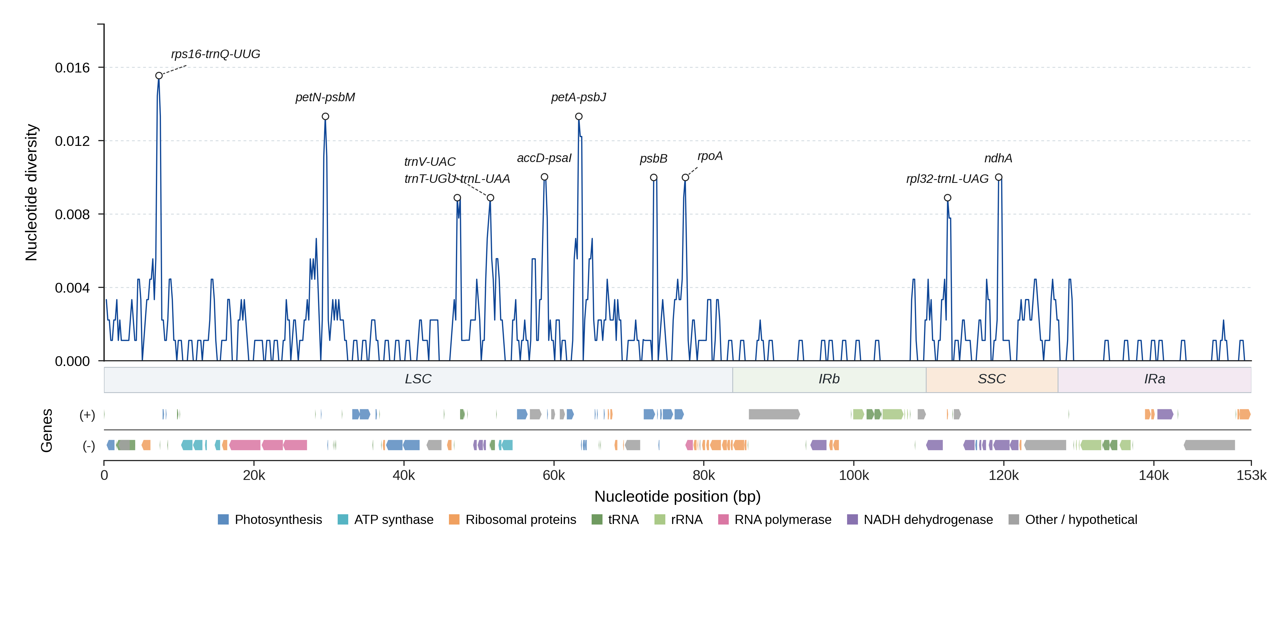 Sliding-window nucleotide diversity