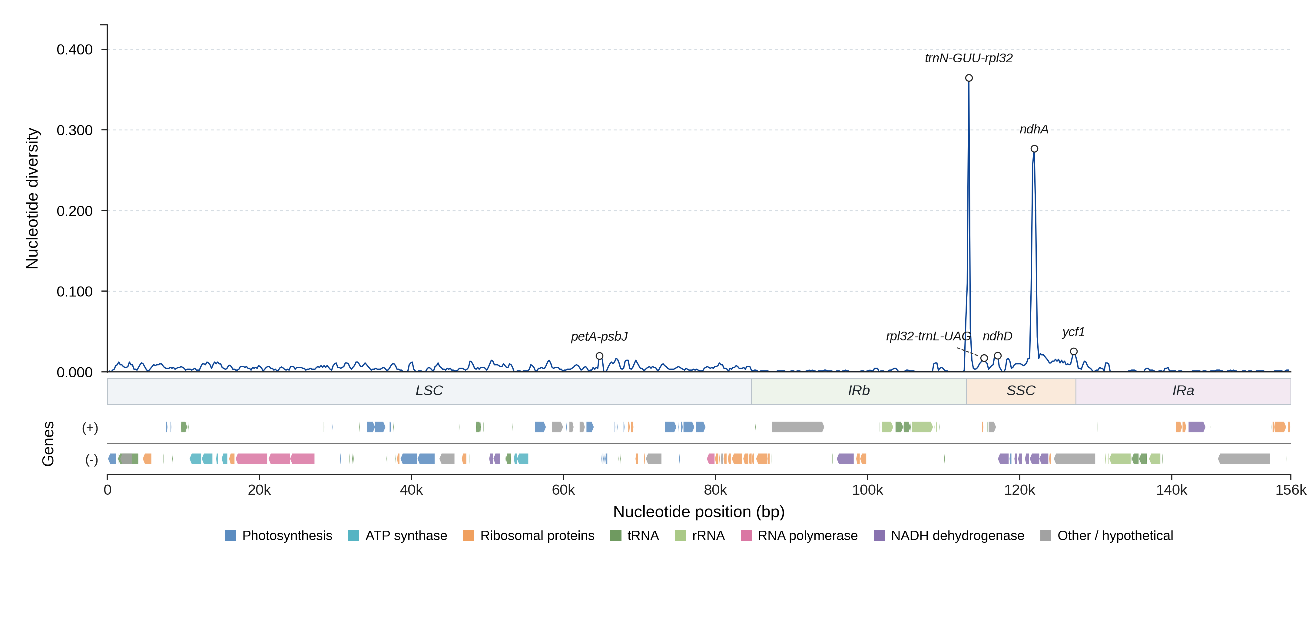 Sliding-window nucleotide diversity