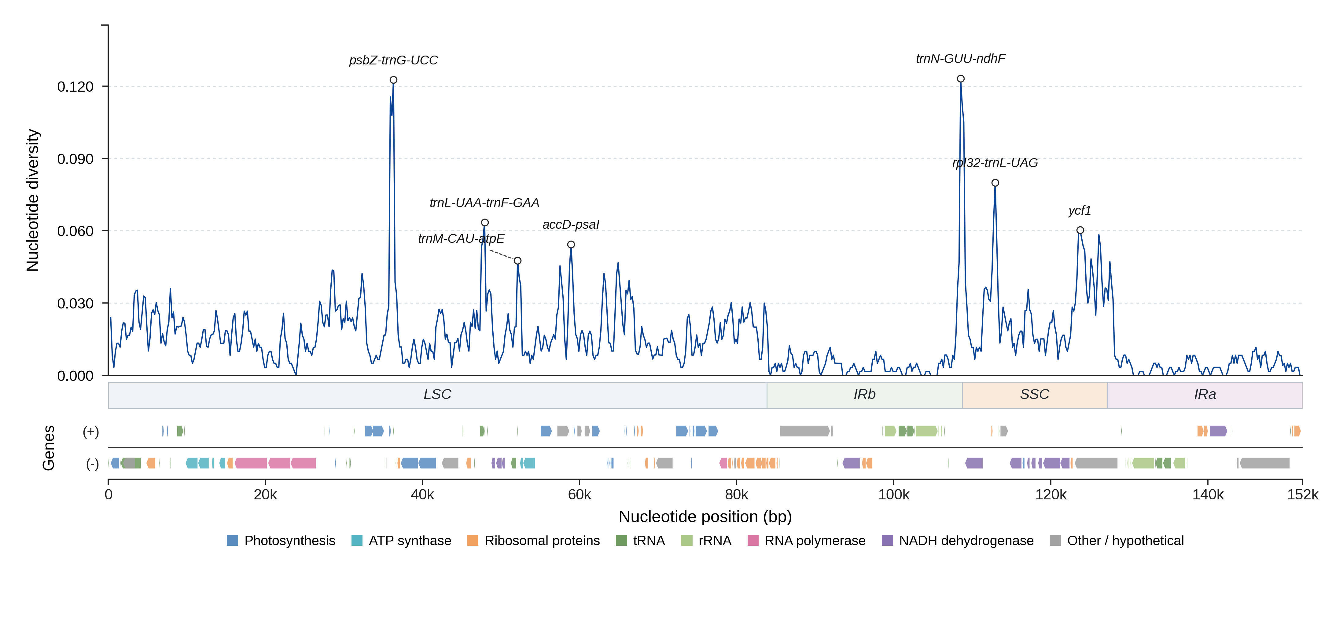Sliding-window nucleotide diversity