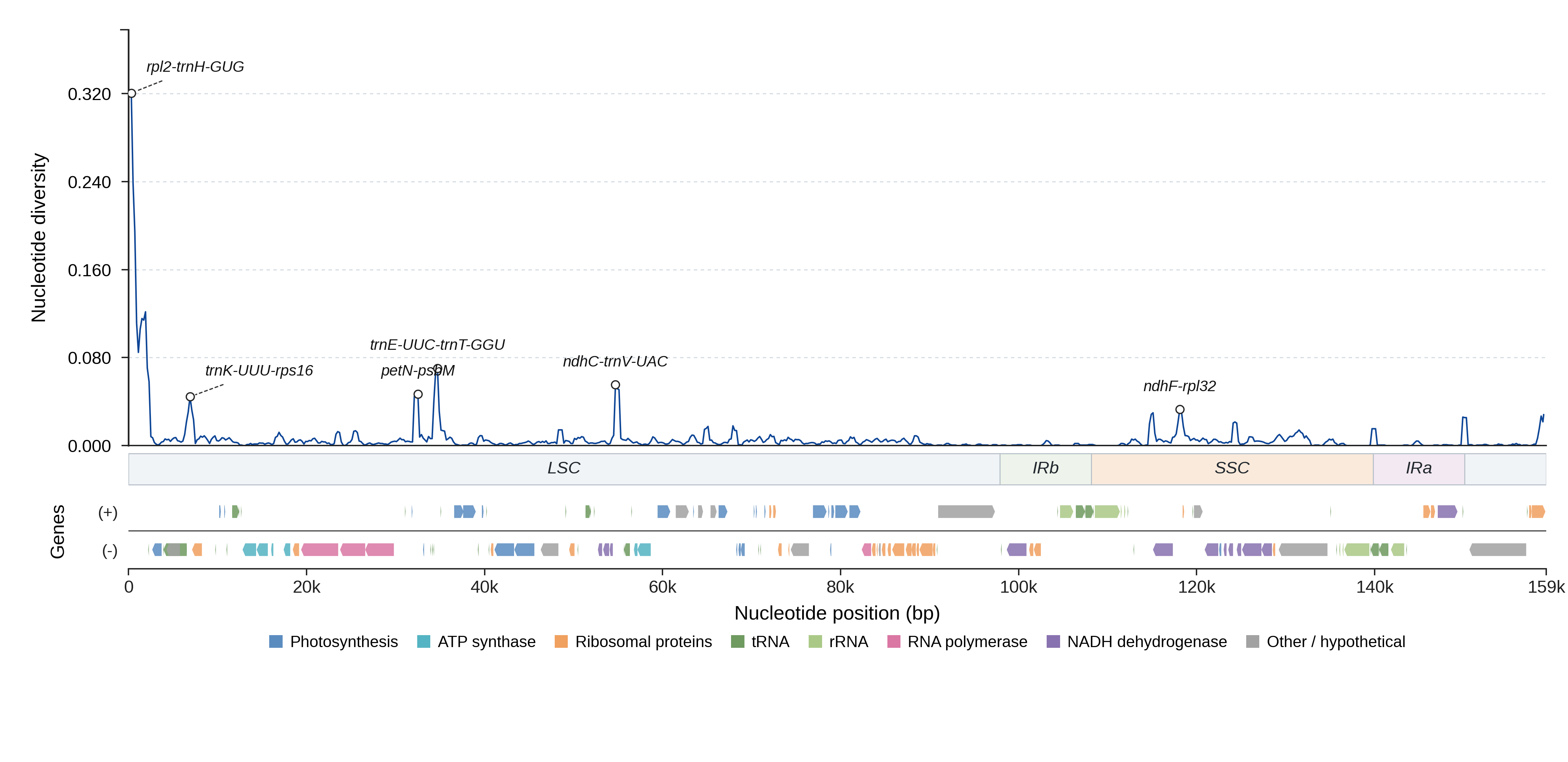Sliding-window nucleotide diversity