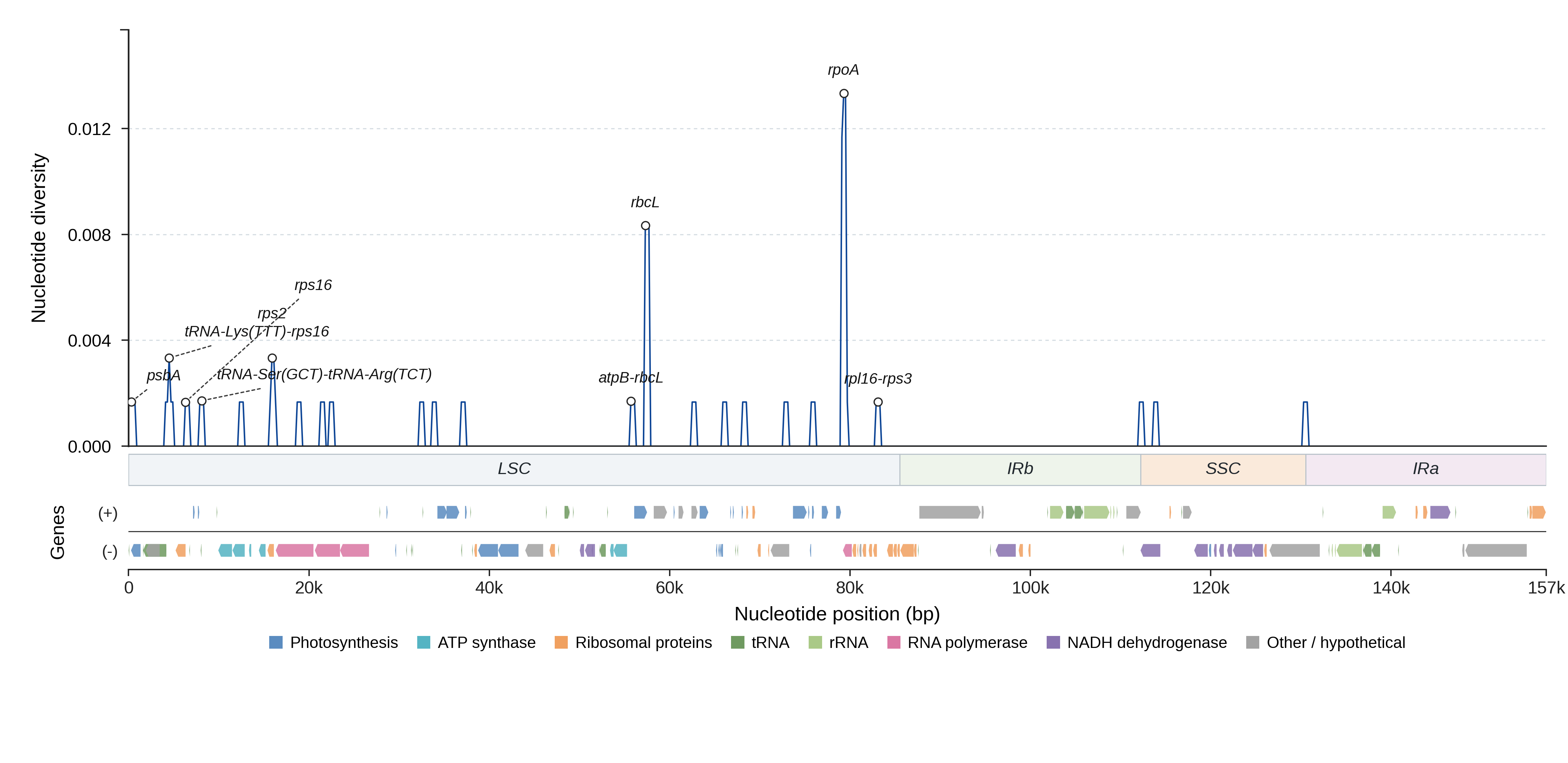 Sliding-window nucleotide diversity