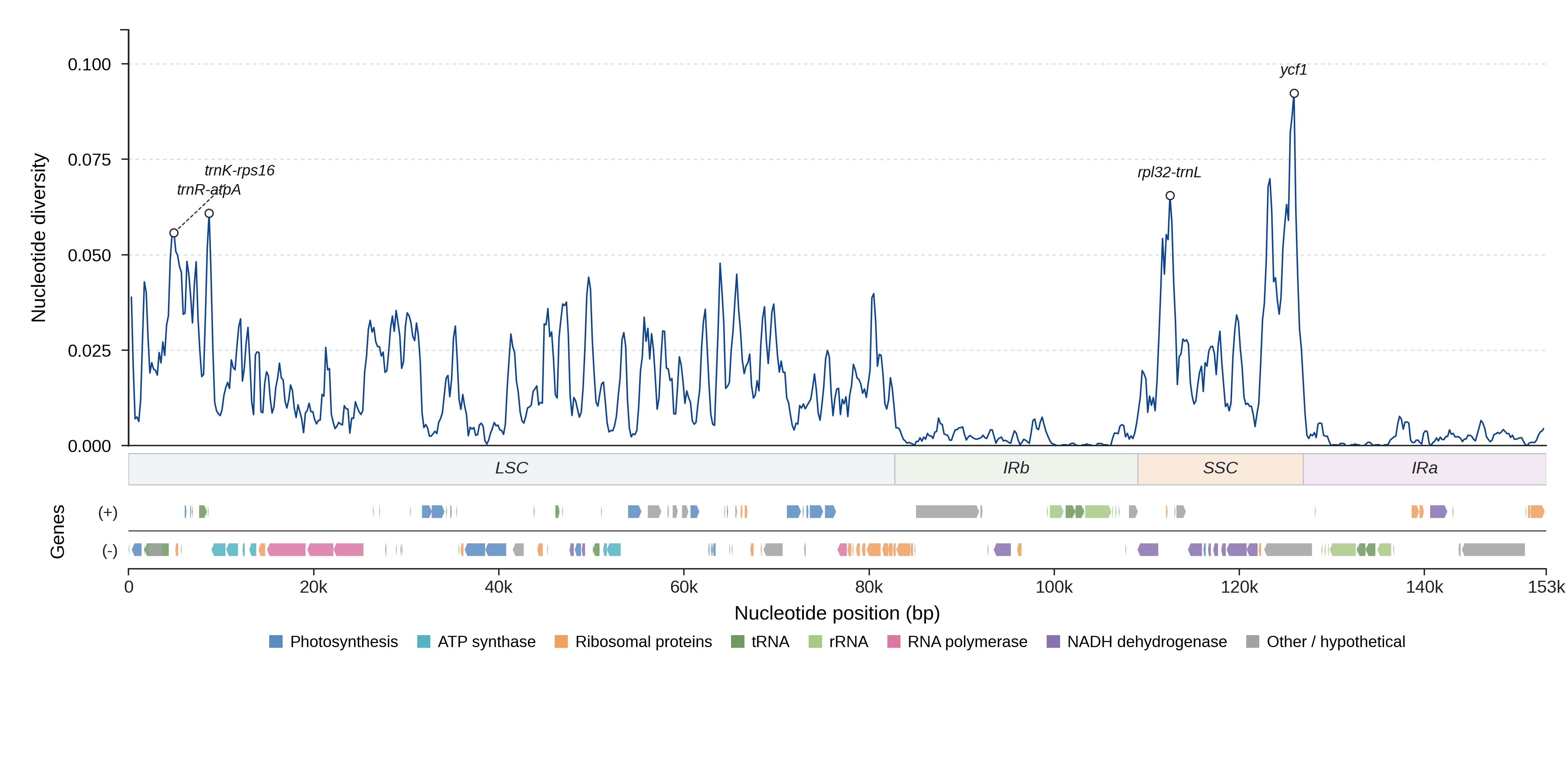 Sliding-window nucleotide diversity