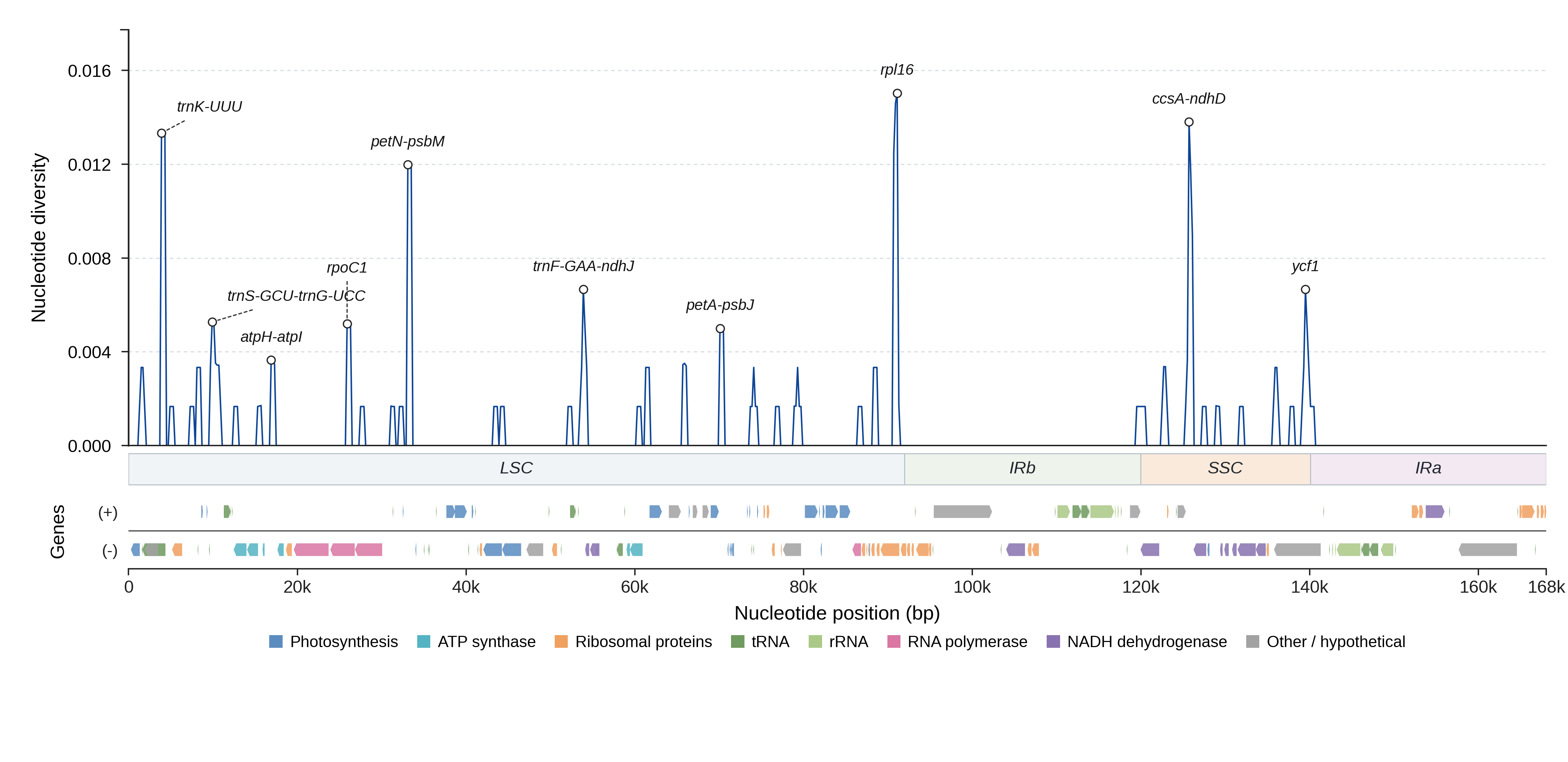 Sliding-window nucleotide diversity