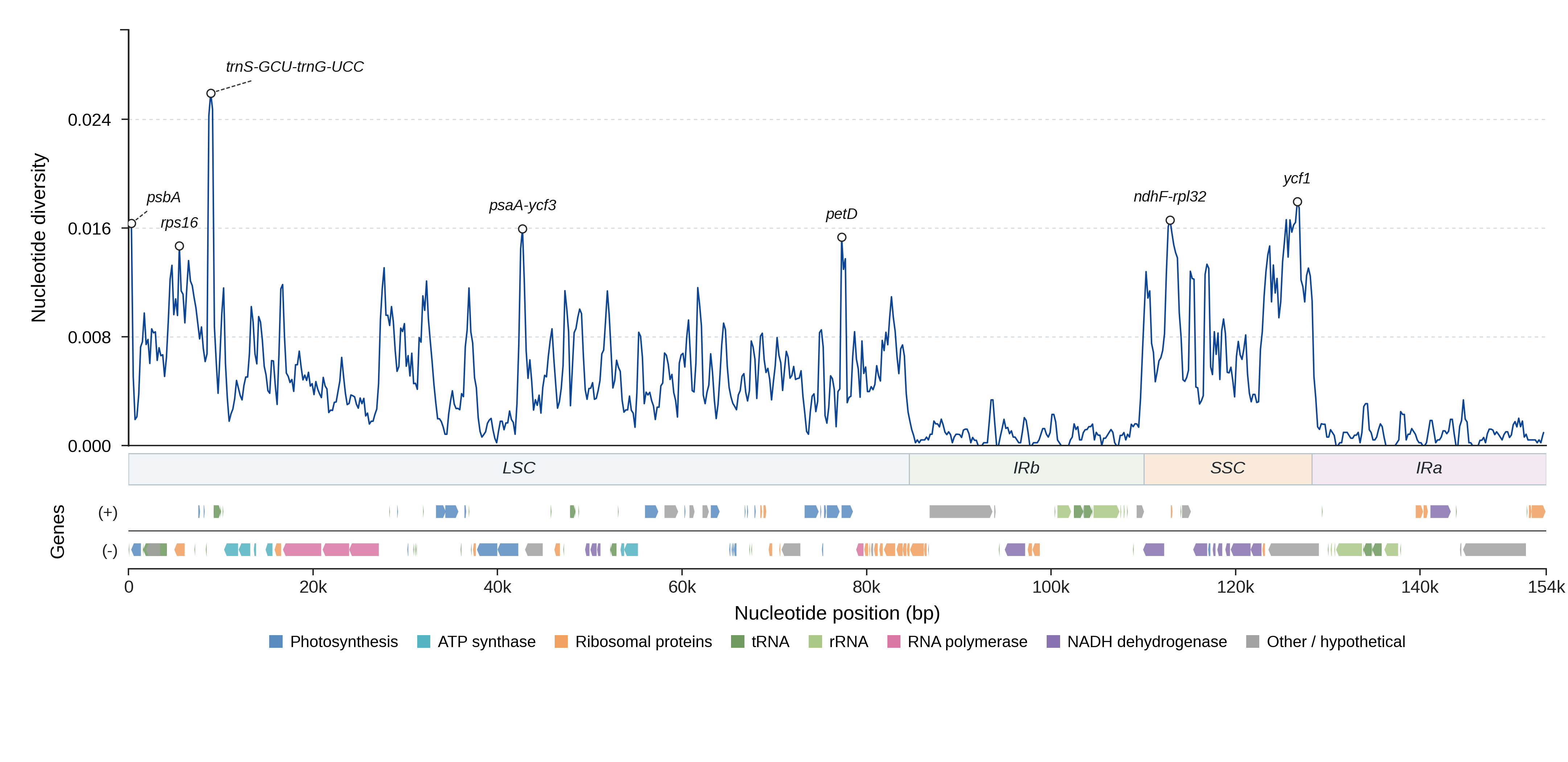 Sliding-window nucleotide diversity