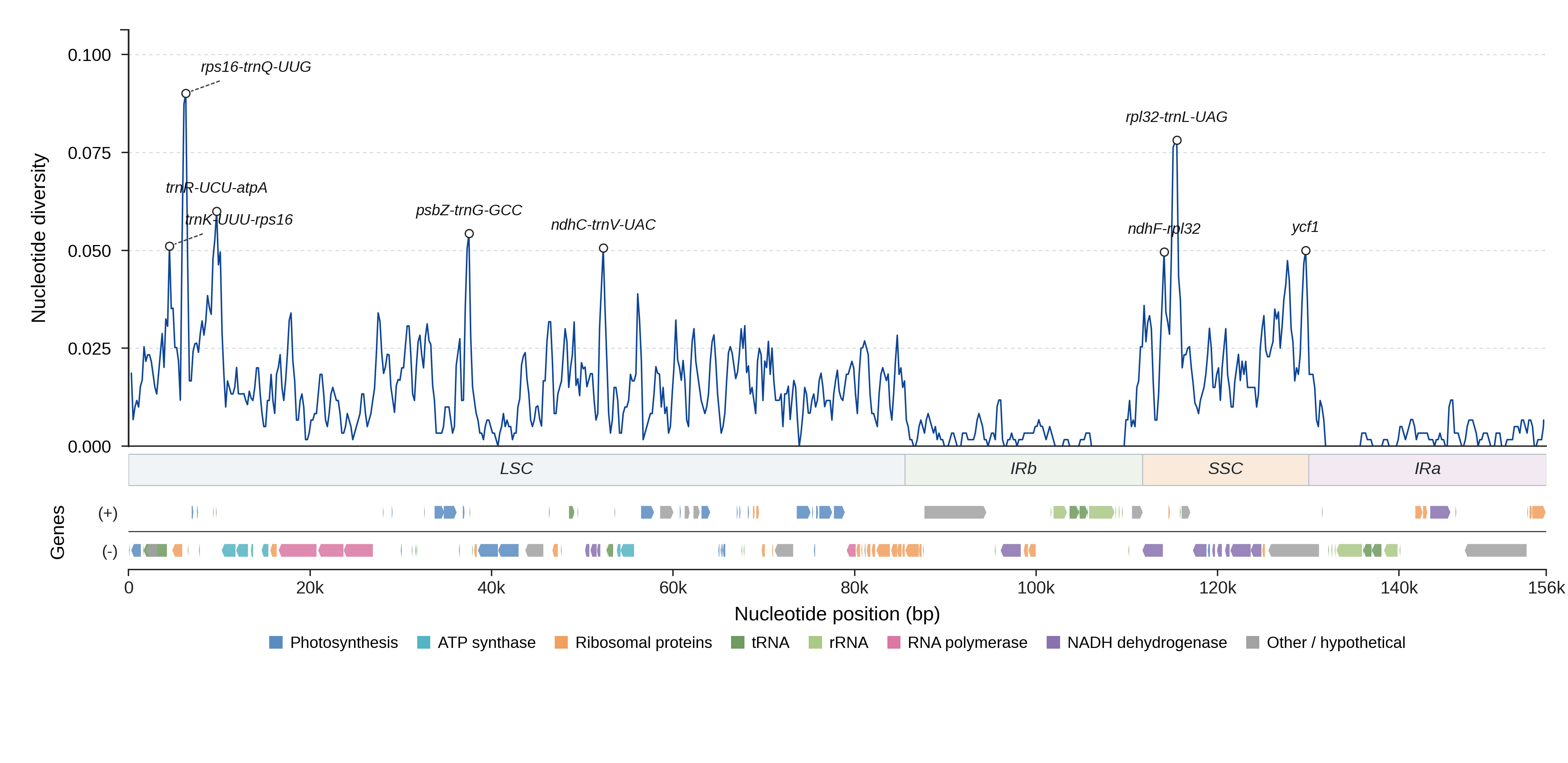 Sliding-window nucleotide diversity