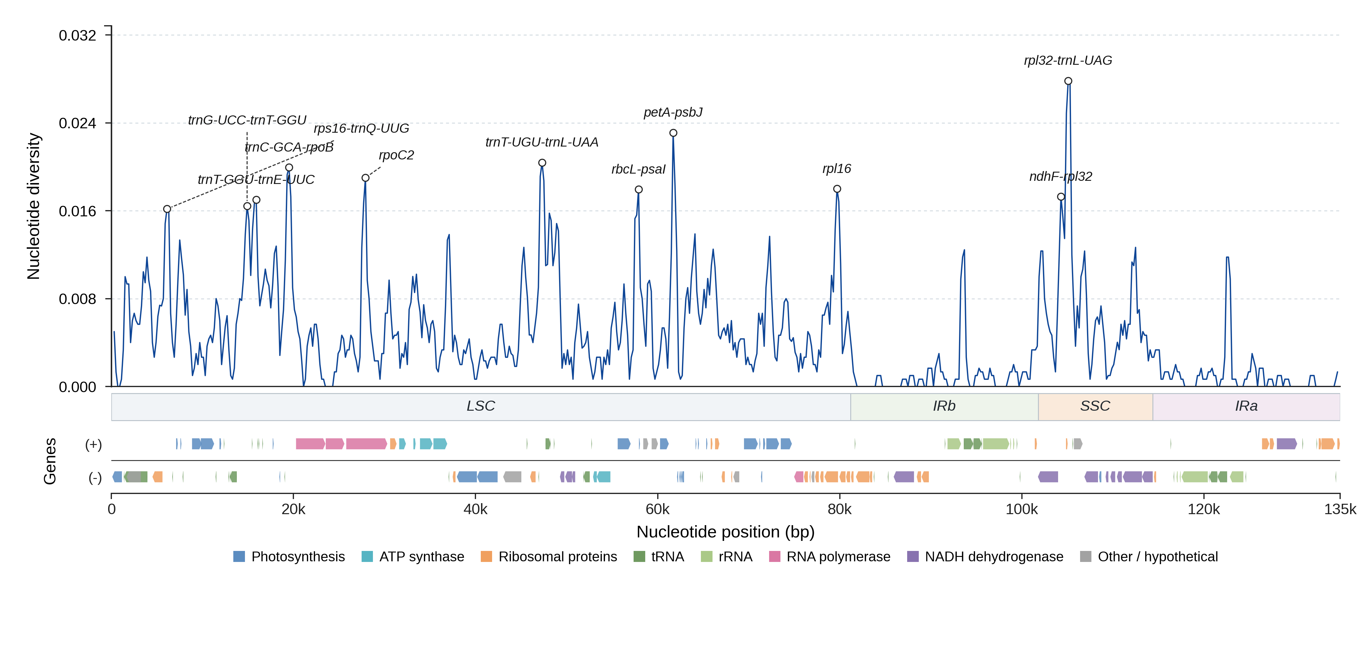 Sliding-window nucleotide diversity