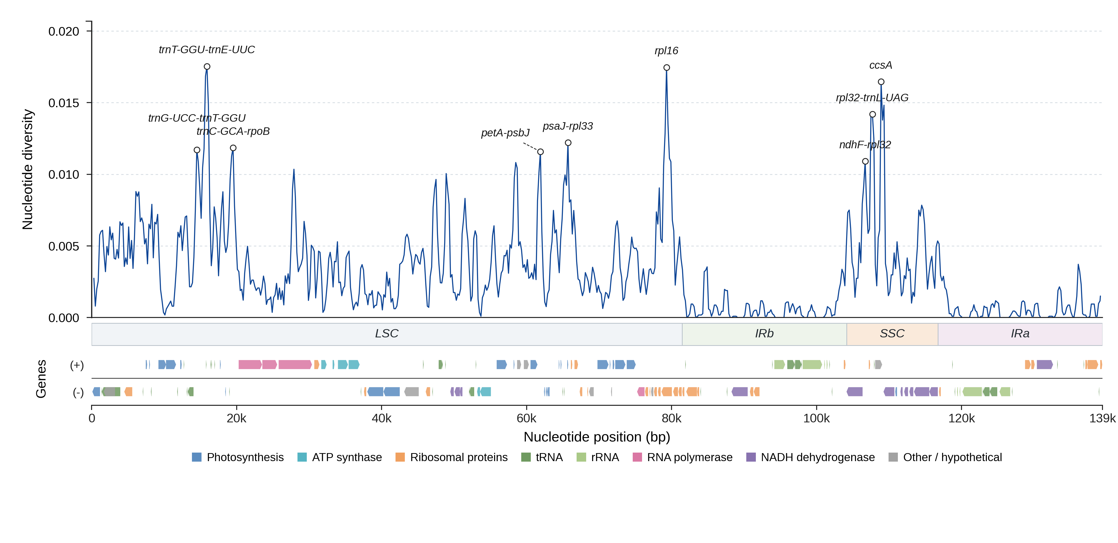 Sliding-window nucleotide diversity