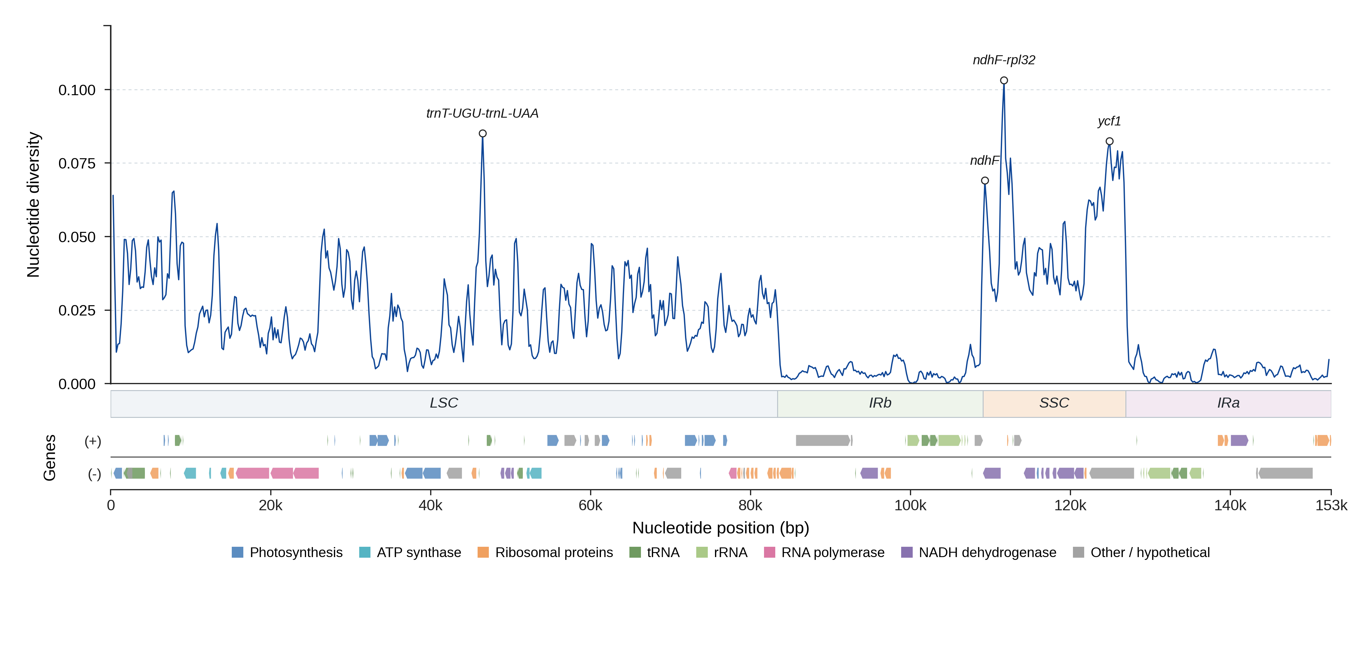 Sliding-window nucleotide diversity