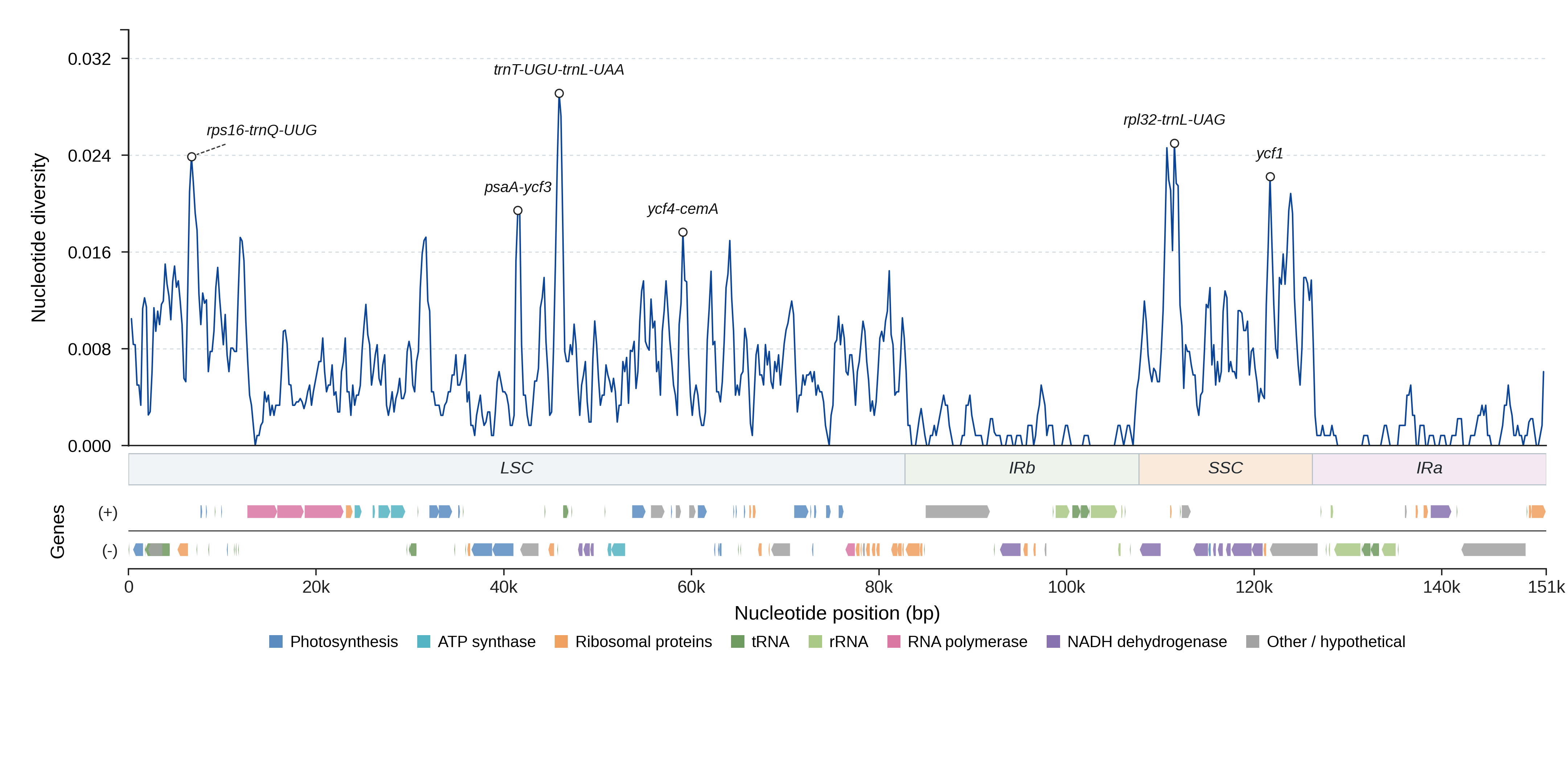 Sliding-window nucleotide diversity