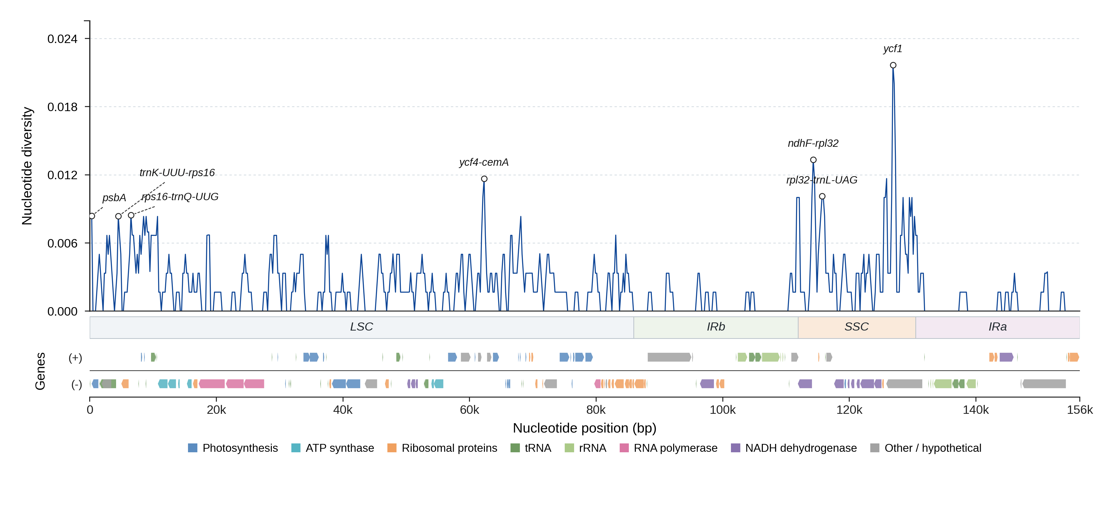 Sliding-window nucleotide diversity