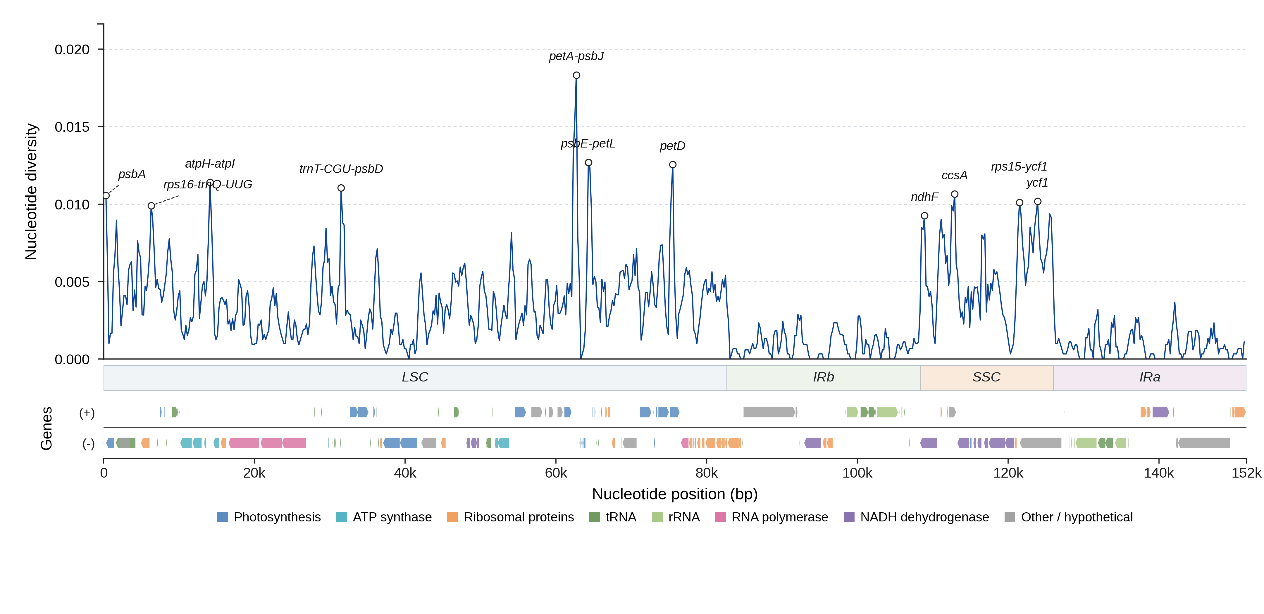 Sliding-window nucleotide diversity