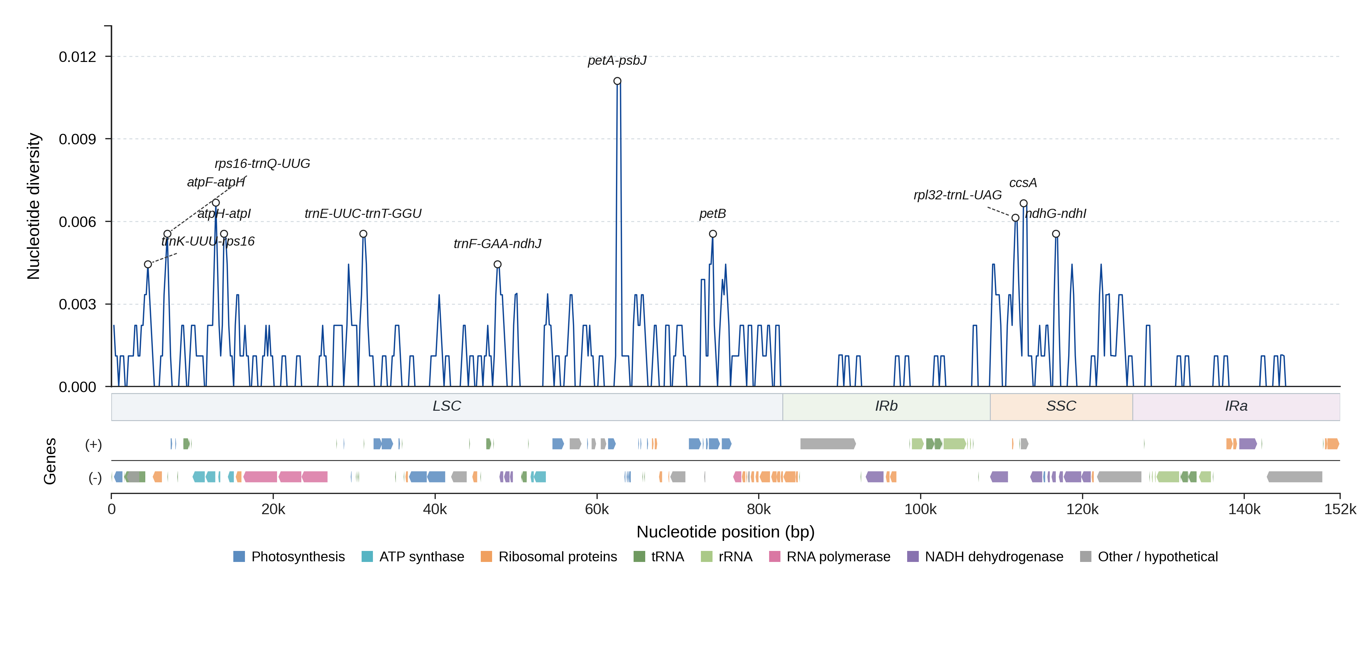 Sliding-window nucleotide diversity