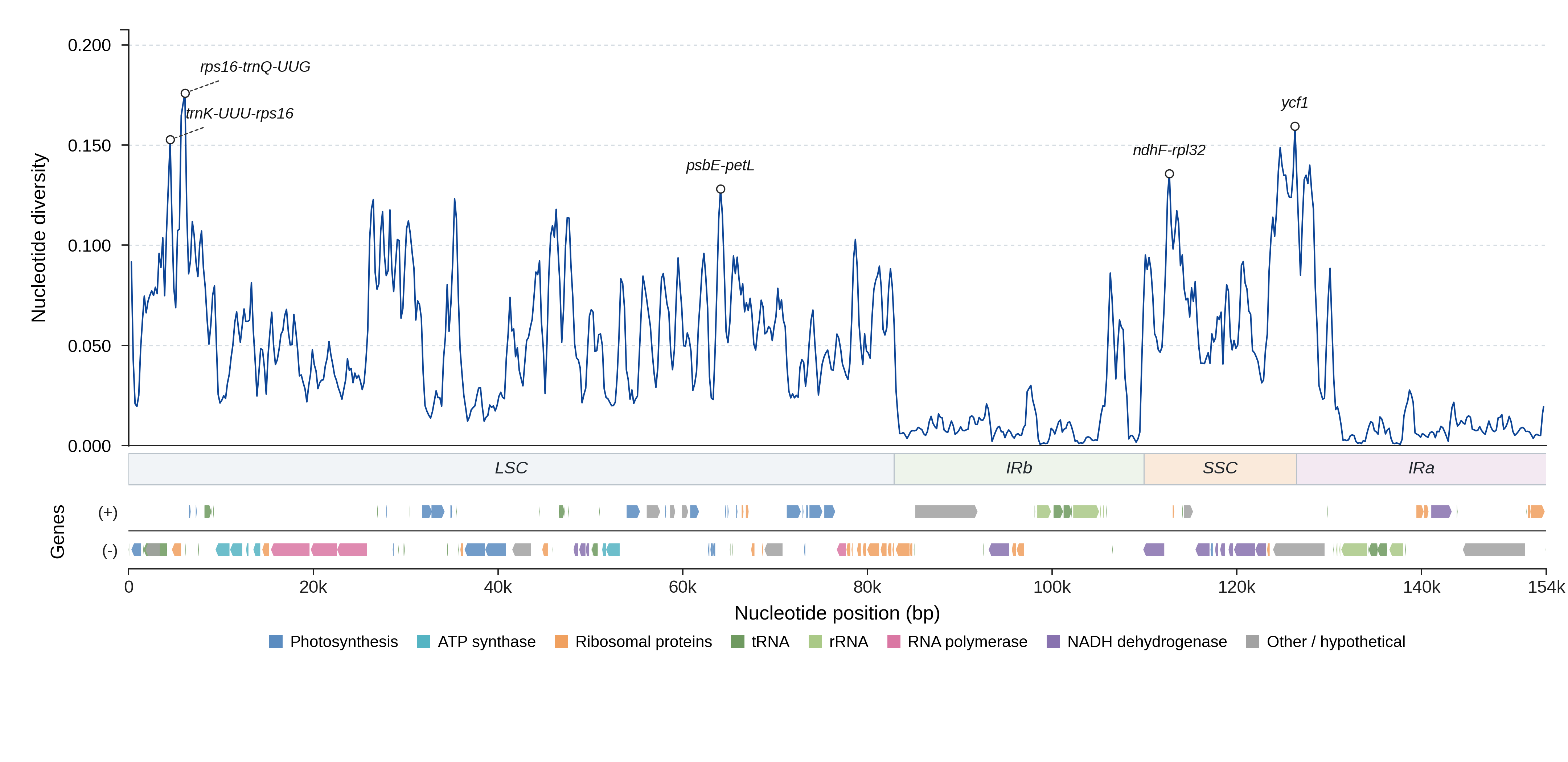 Sliding-window nucleotide diversity