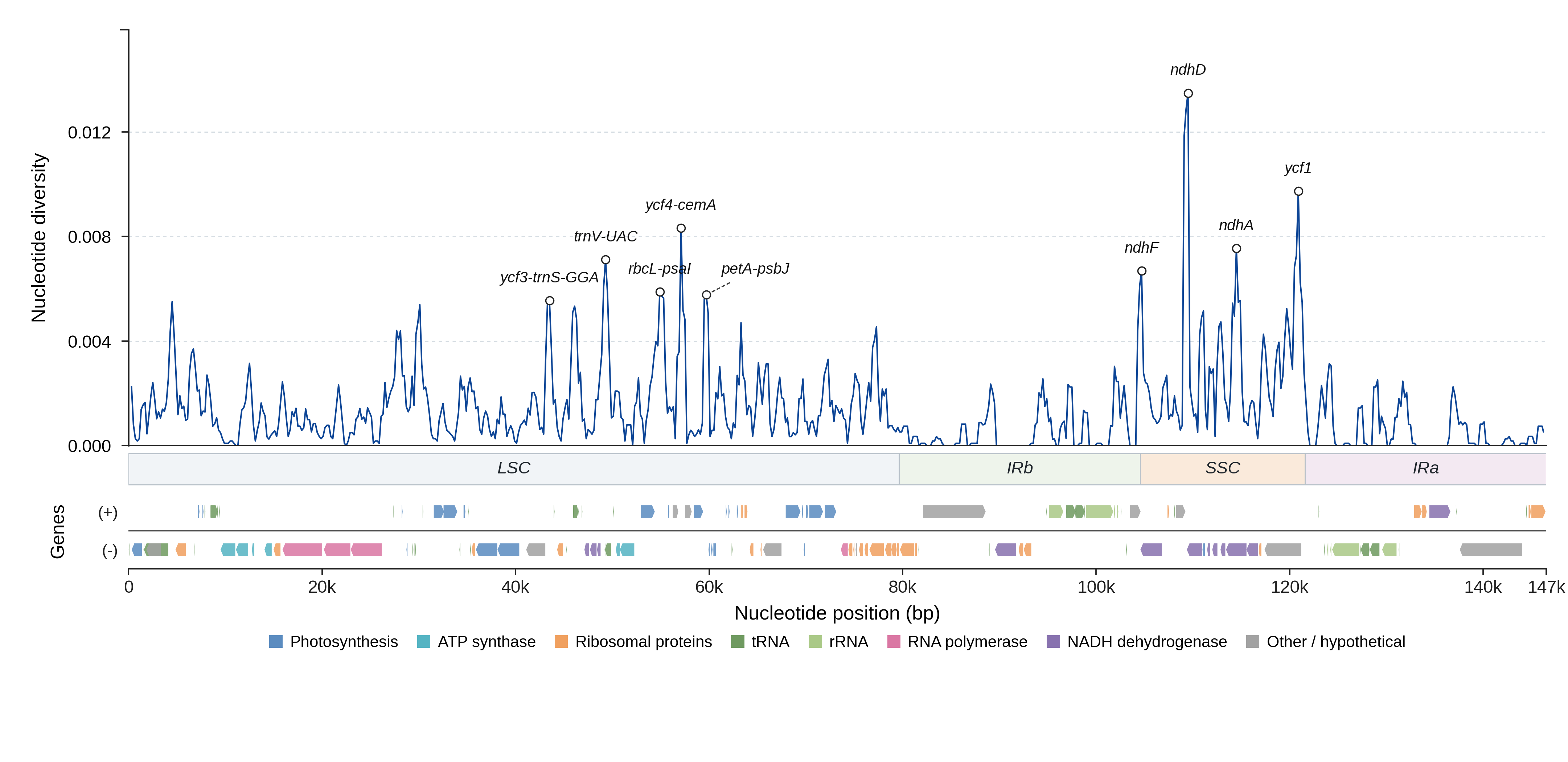 Sliding-window nucleotide diversity